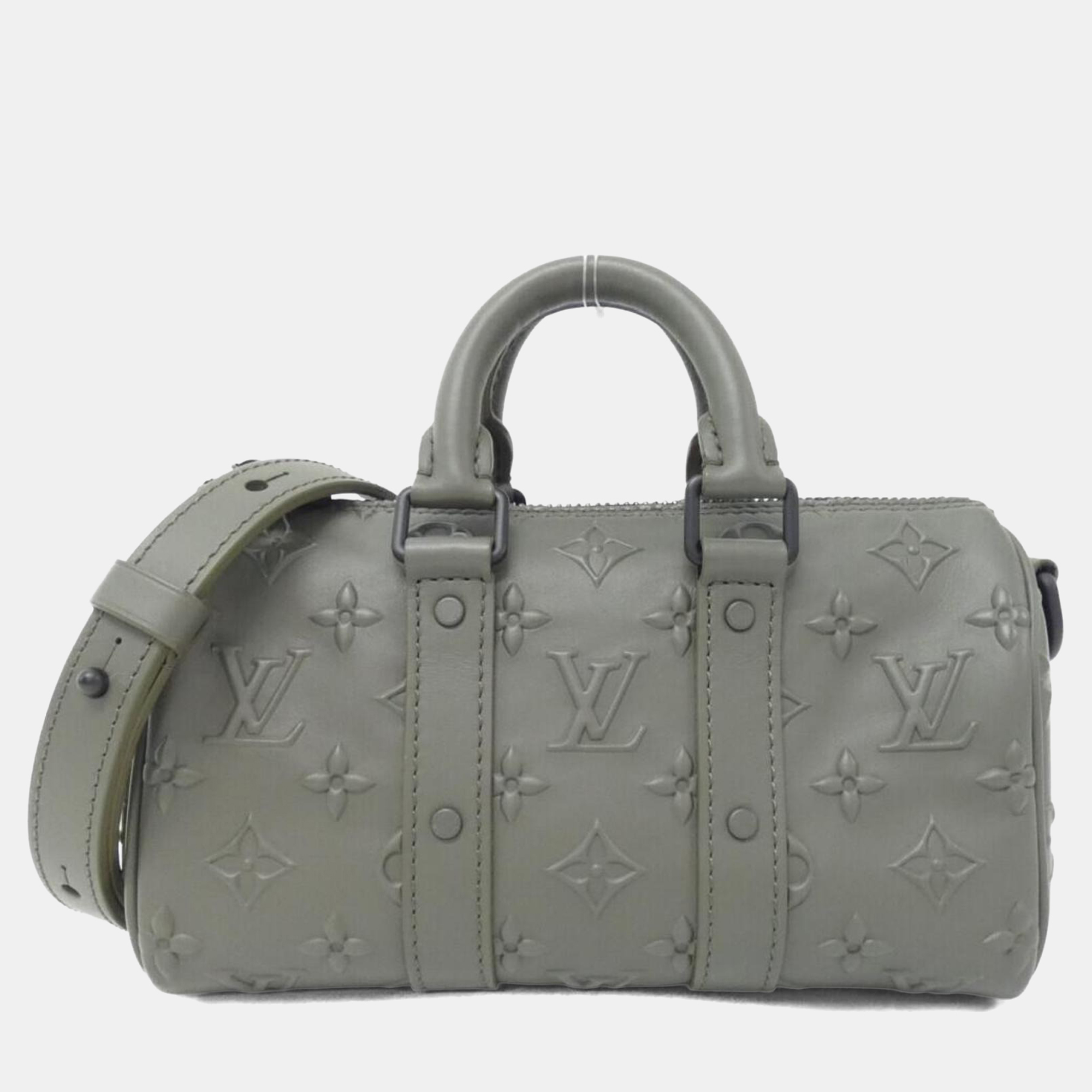 

Louis Vuitton Monogram Seal Keepall  Boston Bag, Green