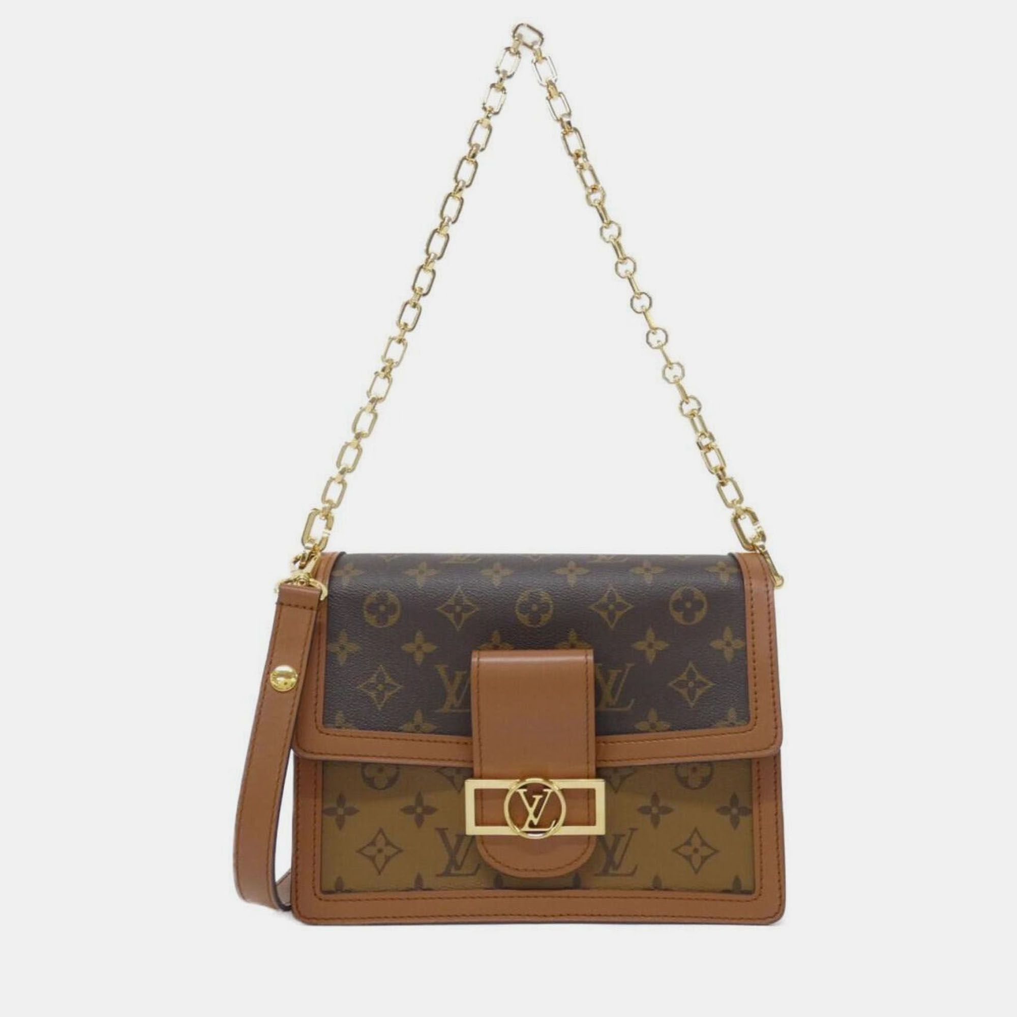 

Louis Vuitton Monogram Reverse Dauphine Mm Shoulder Bag, Brown