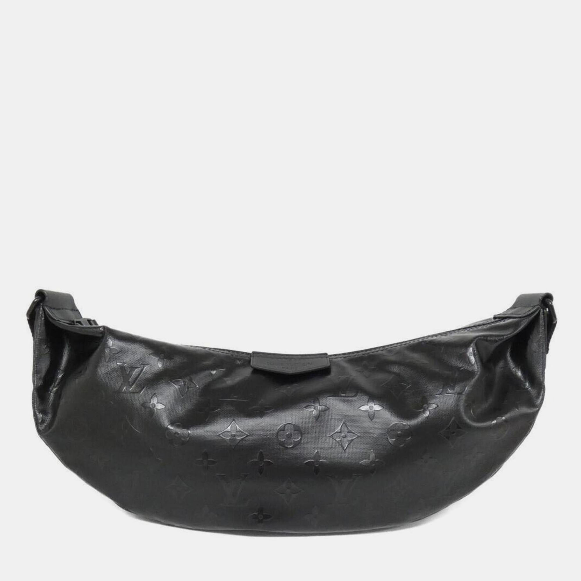 Pre-owned Louis Vuitton Monogram Storm Lv Ski Hammock Handbag In Black