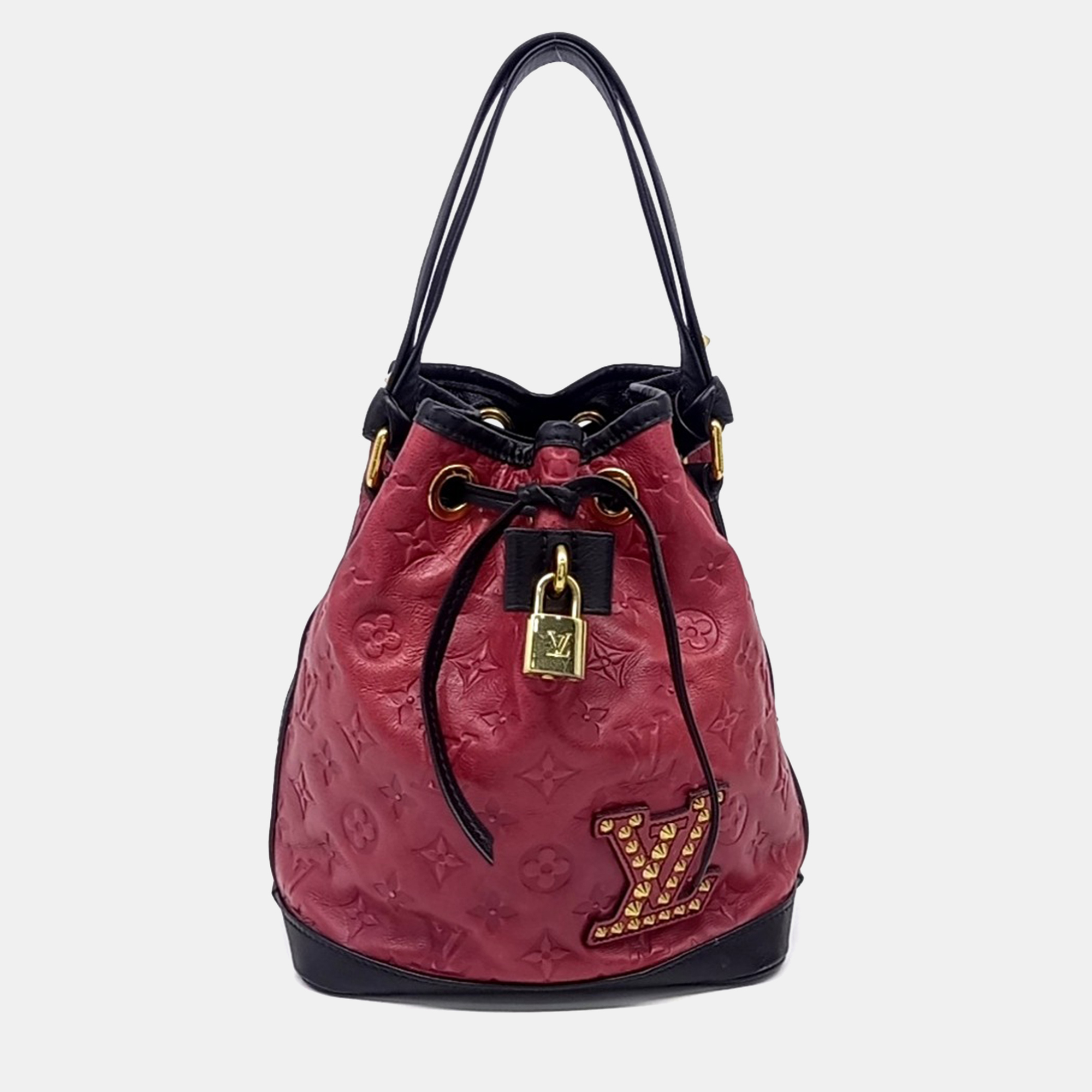 

Louis Vuitton Black/Red Leather Double Jeu Neo Noe