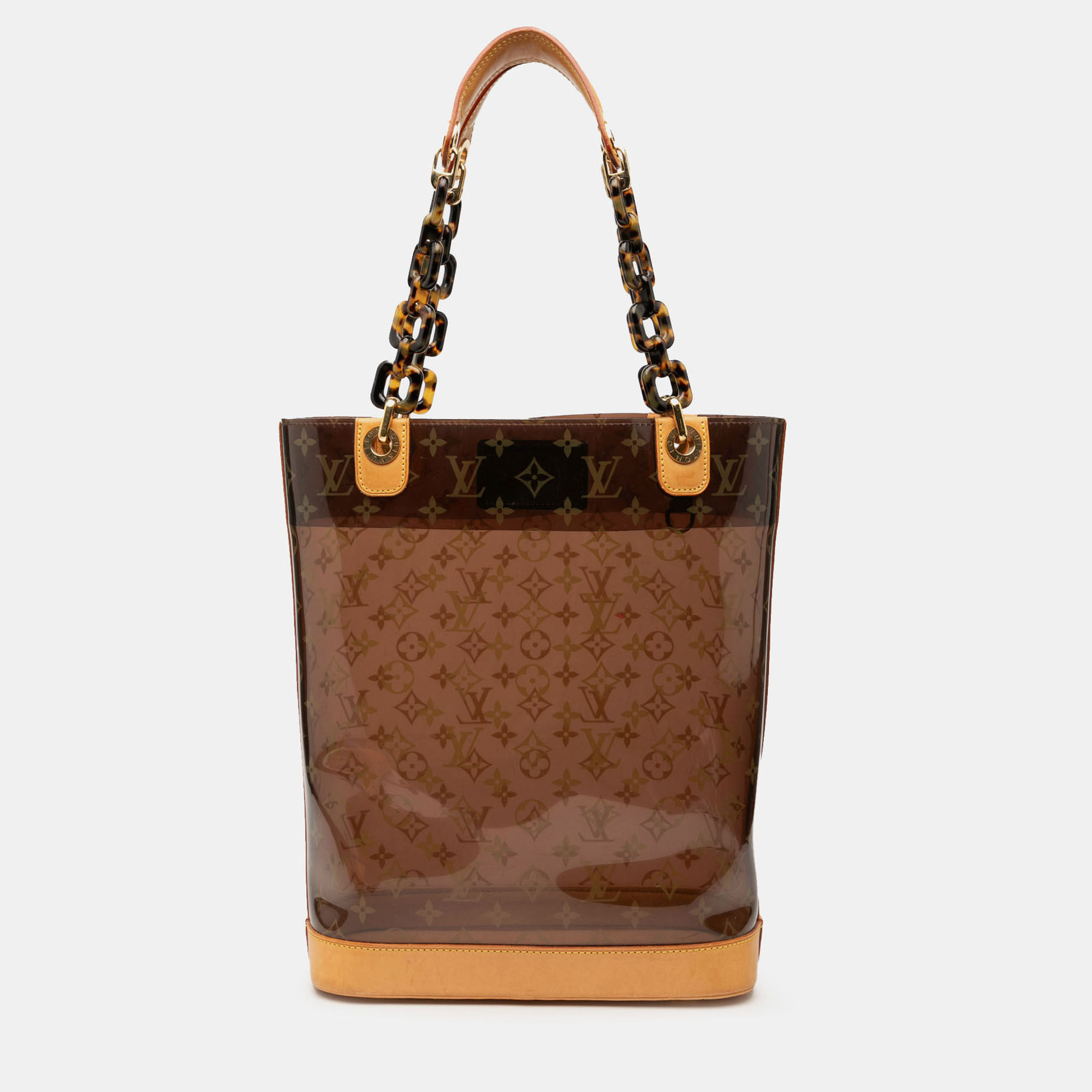 Click to view more detailed imagery on our partner's website Pre-owned Louis Vuitton Brown Monogram Cabas Sac Ambre Mm