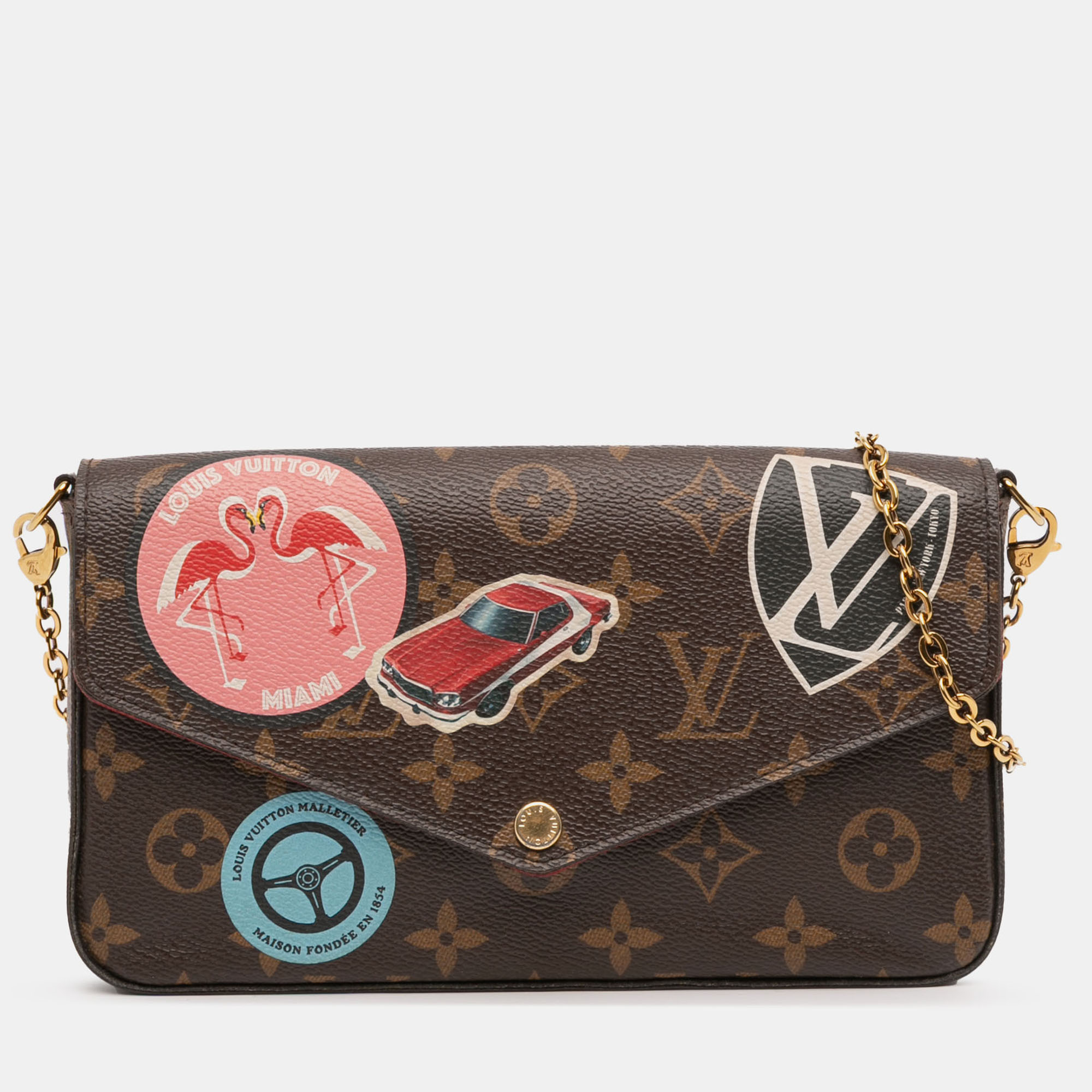 

Louis Vuitton Brown Monogram World Tour Pochette Felicie
