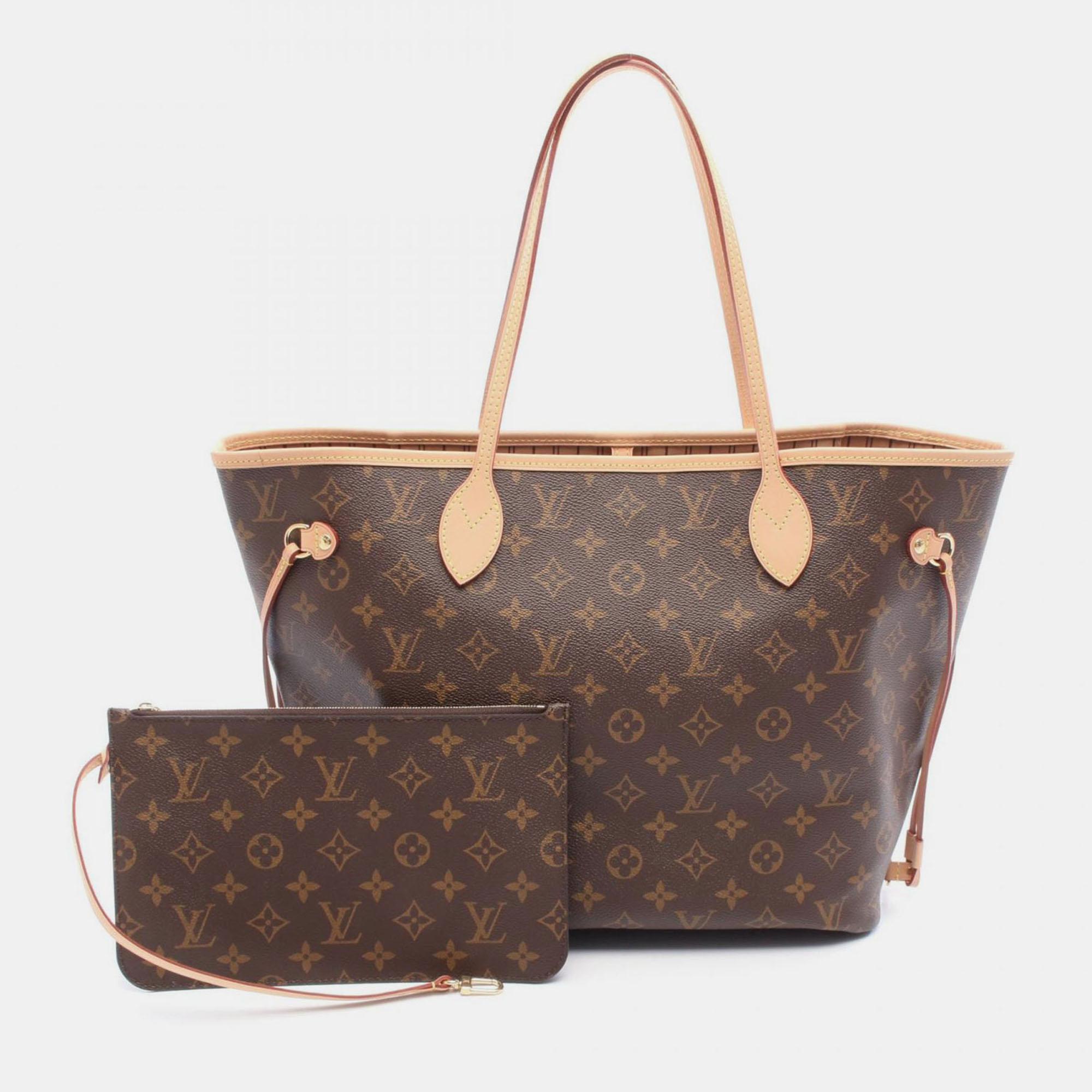 Pre-owned Louis Vuitton Neverfull Mm Brown Monogram Canvas Tote Bag