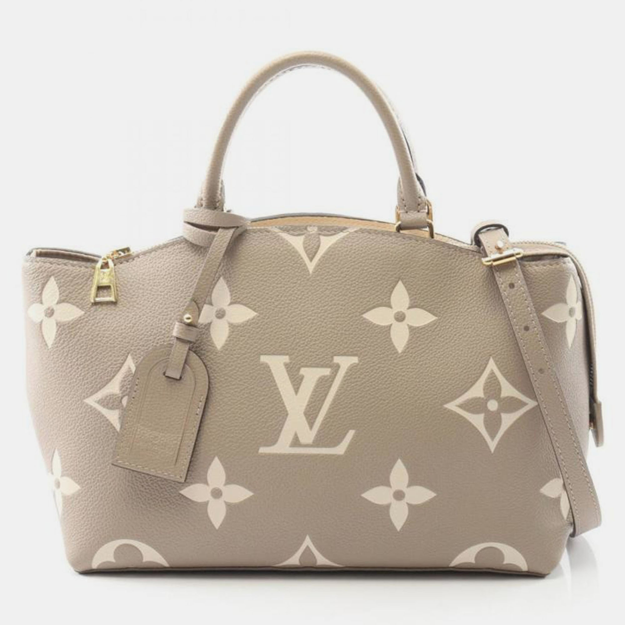 

Louis Vuitton Petit Palais PM Tourterelle Creme Monogram Empreinte Leather Handbag, Beige