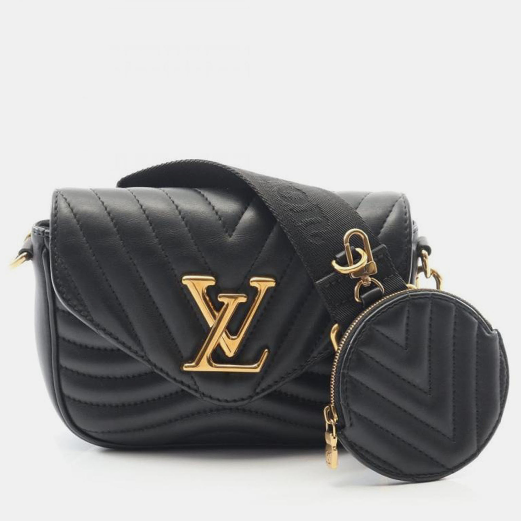 

Louis Vuitton New Wave Noir Leather Shoulder Bag, Black
