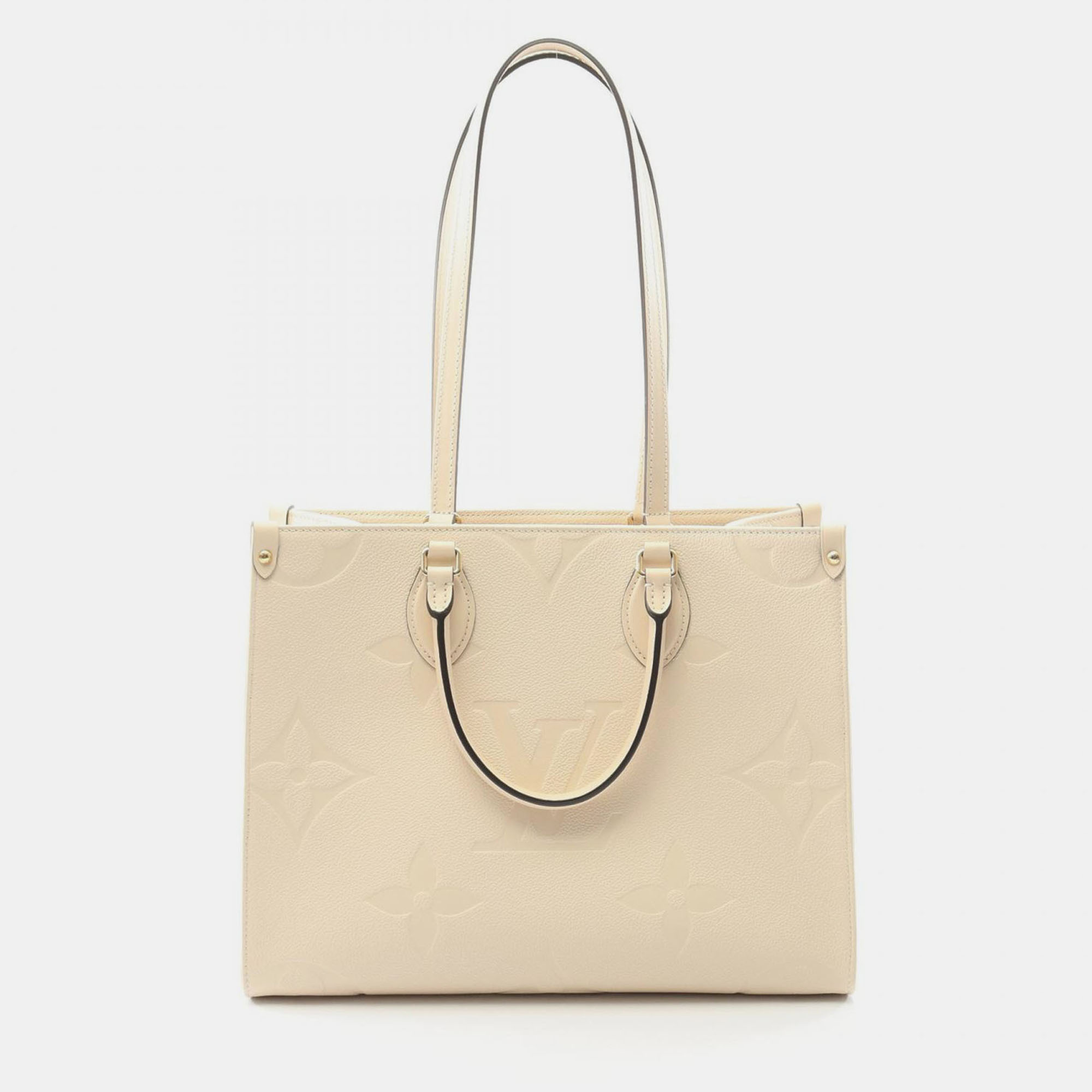 

Louis Vuitton OnTheGo MM Beige Monogram Empreinte Leather Tote Bag