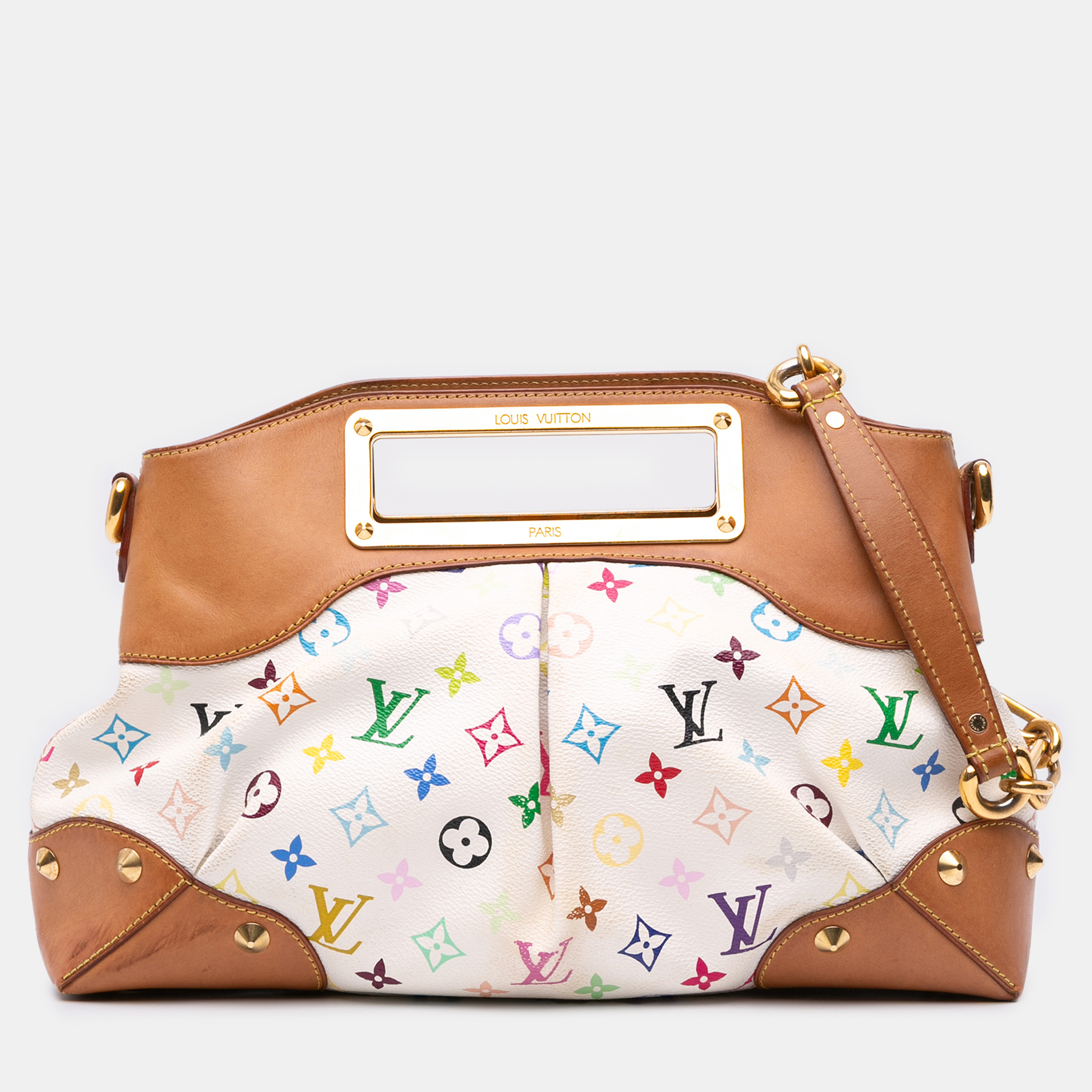 

Louis Vuitton White Monogram Multicolore Judy MM