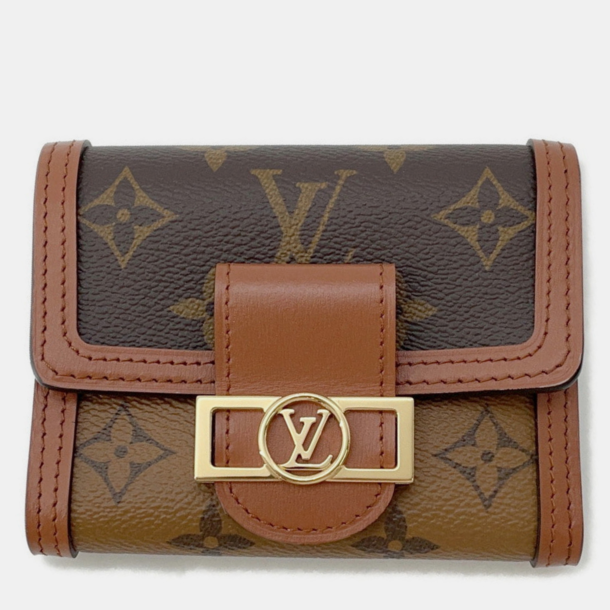 

Louis Vuitton Portefeuille / Dauphine Compact Noir Monogram/Monogram Reverse Canvas, Black