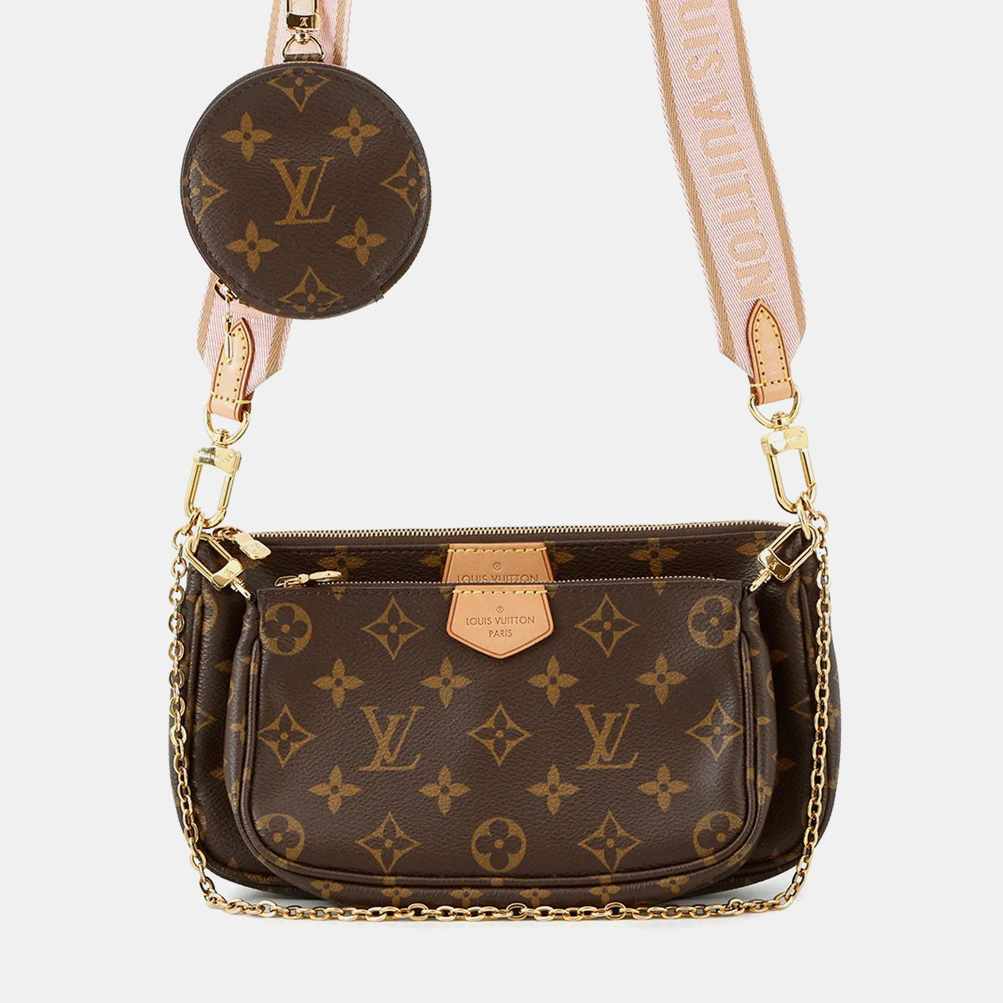 

Louis Vuitton Multi Pochette Accessoires Rose Claire Monogram, Brown