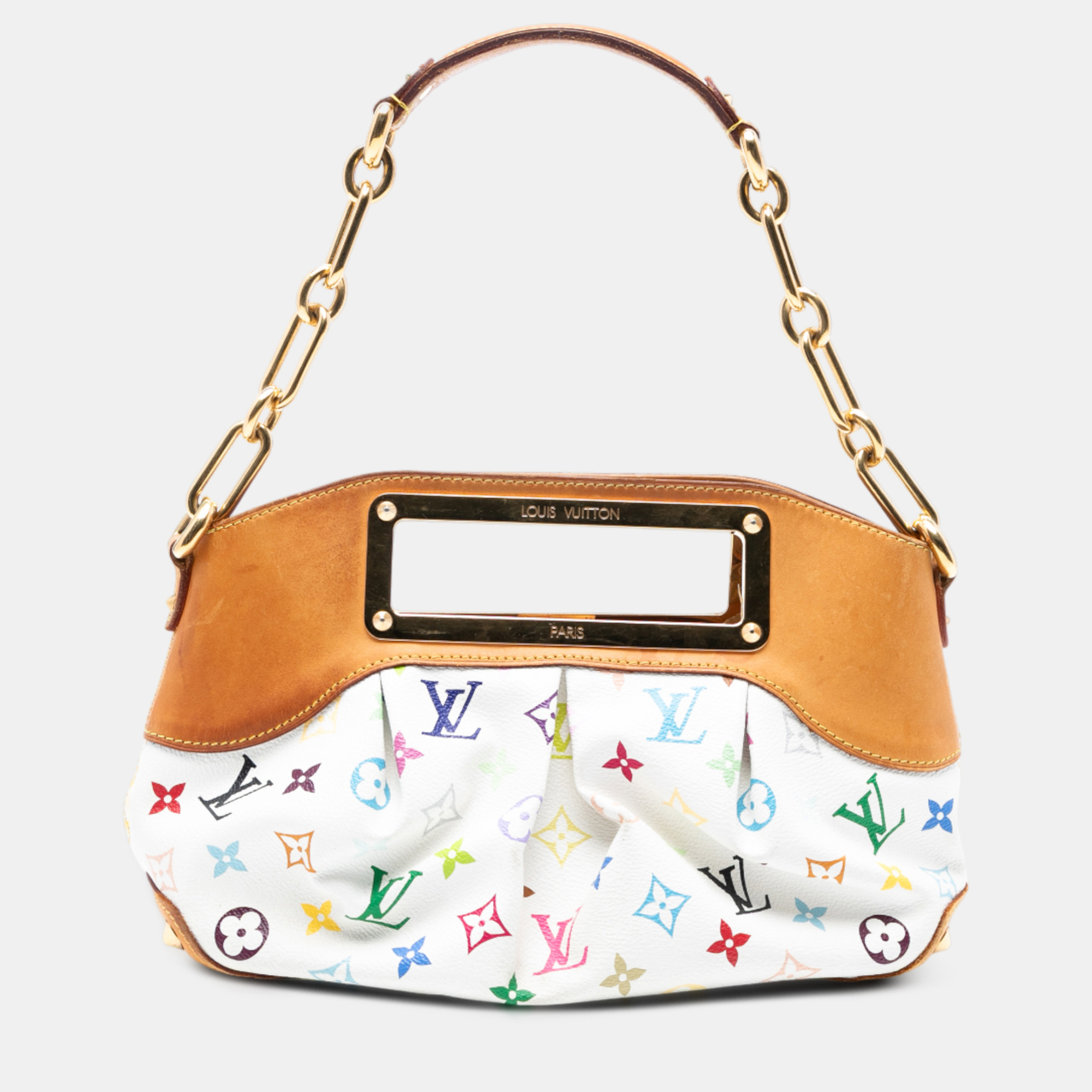 

Louis Vuitton White Monogram Multicolore Judy PM