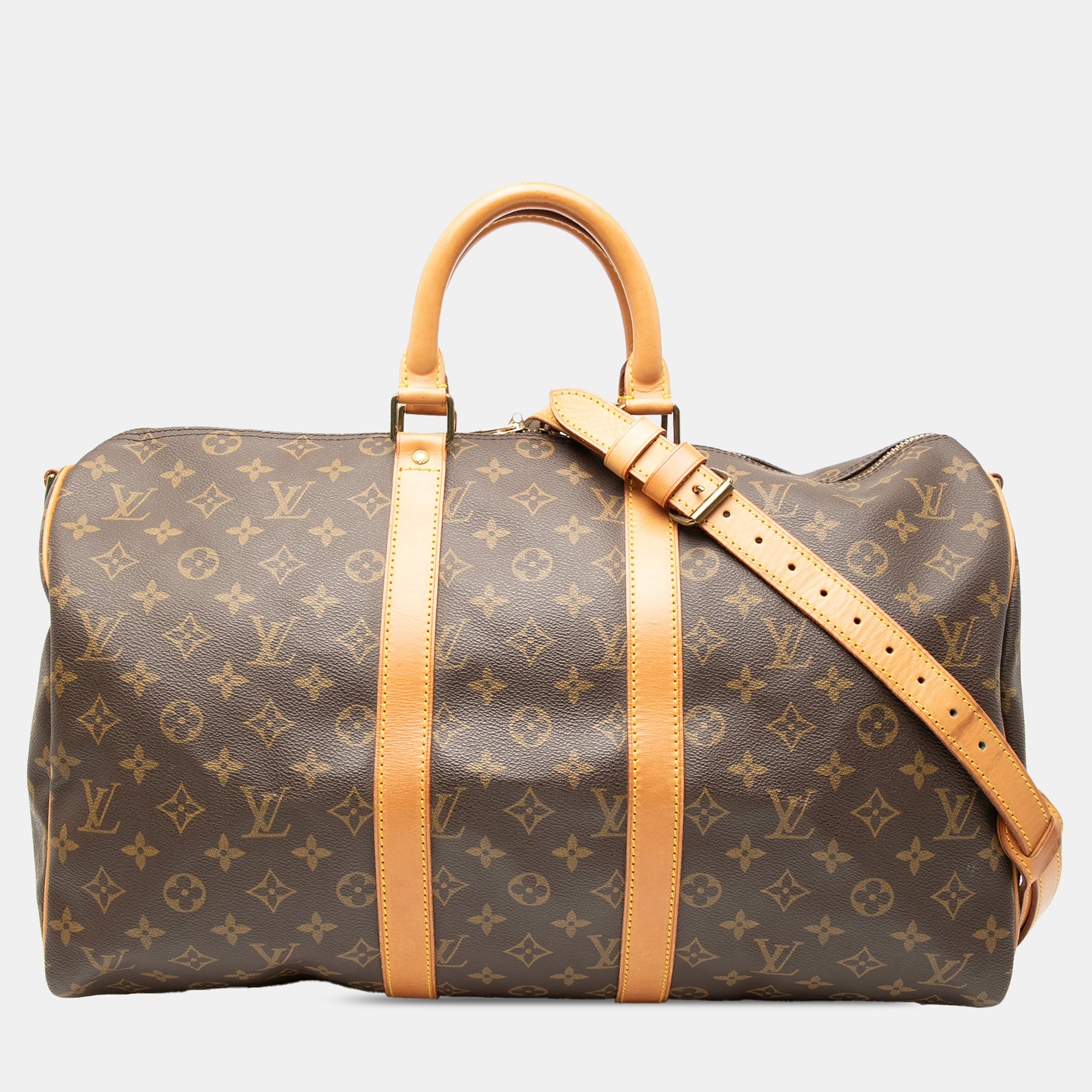 Click to view more detailed imagery on our partner's website Pre-owned Louis Vuitton Monogram Keepall Bandouliere 45 In Brown