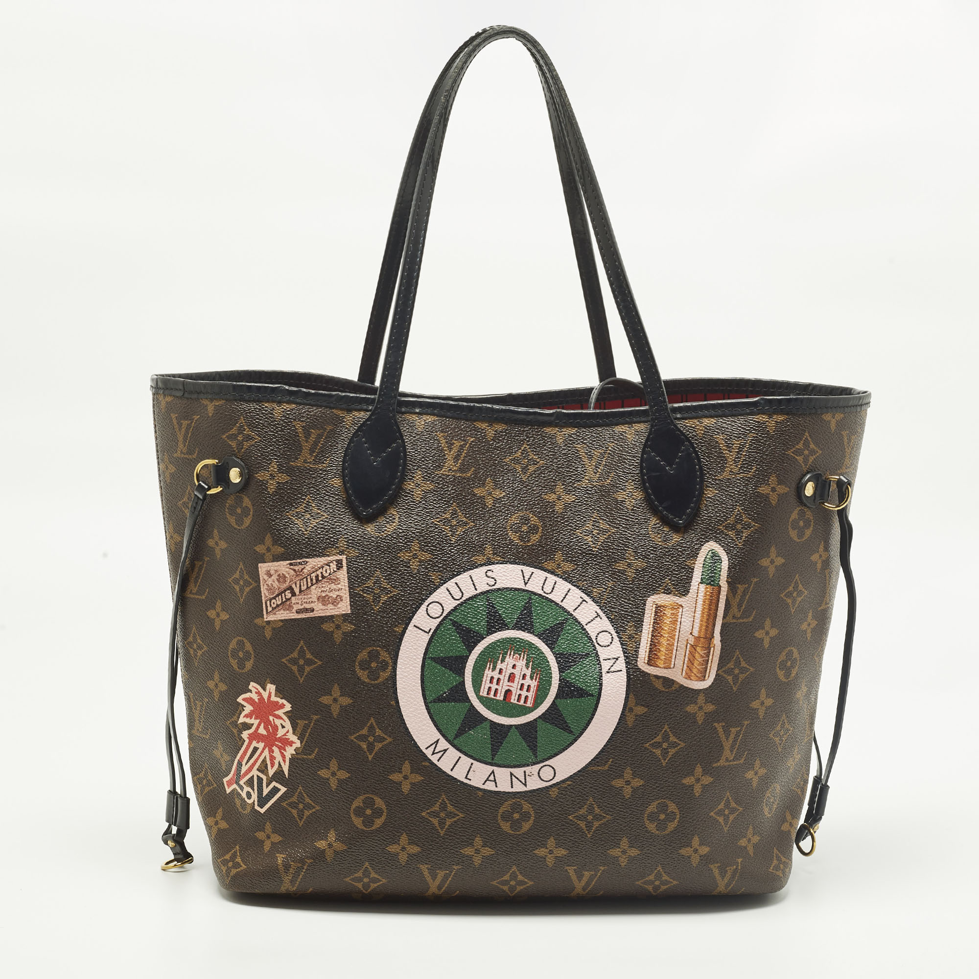 

Louis Vuitton World Tour Neverfull MM NM Black Monogram Canvas Bag