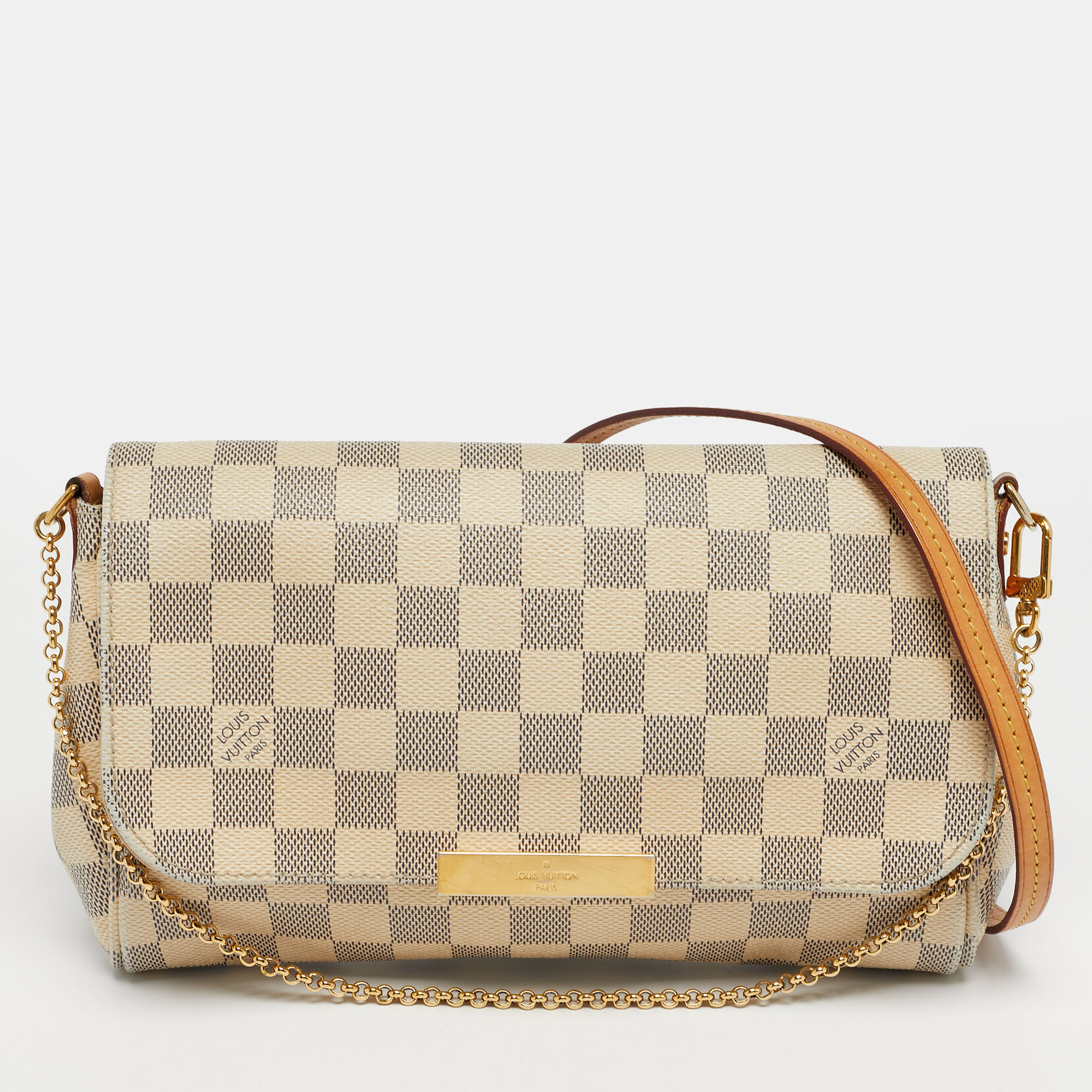 

Louis Vuitton Favorite MM Damier Azur Canvas Bag, Grey