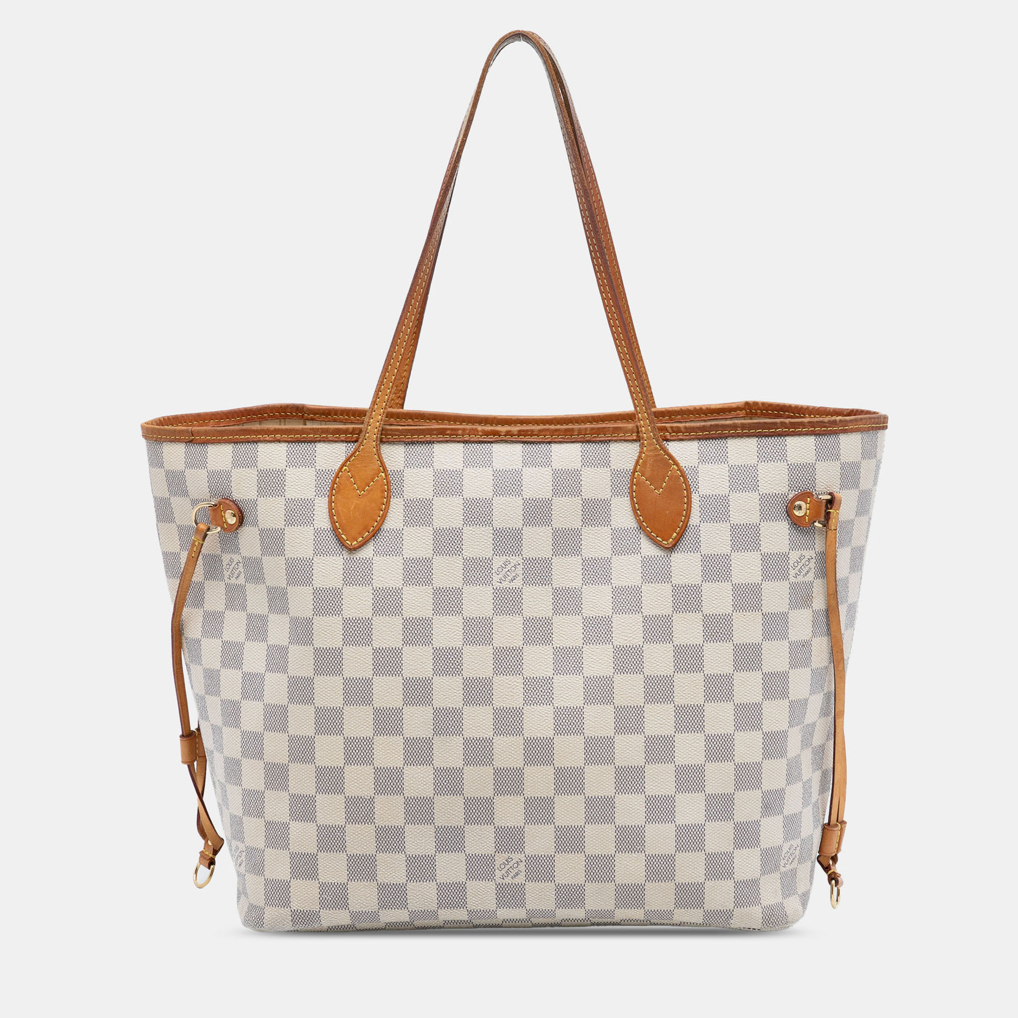 

Louis Vuitton White Damier Azur Neverfull MM
