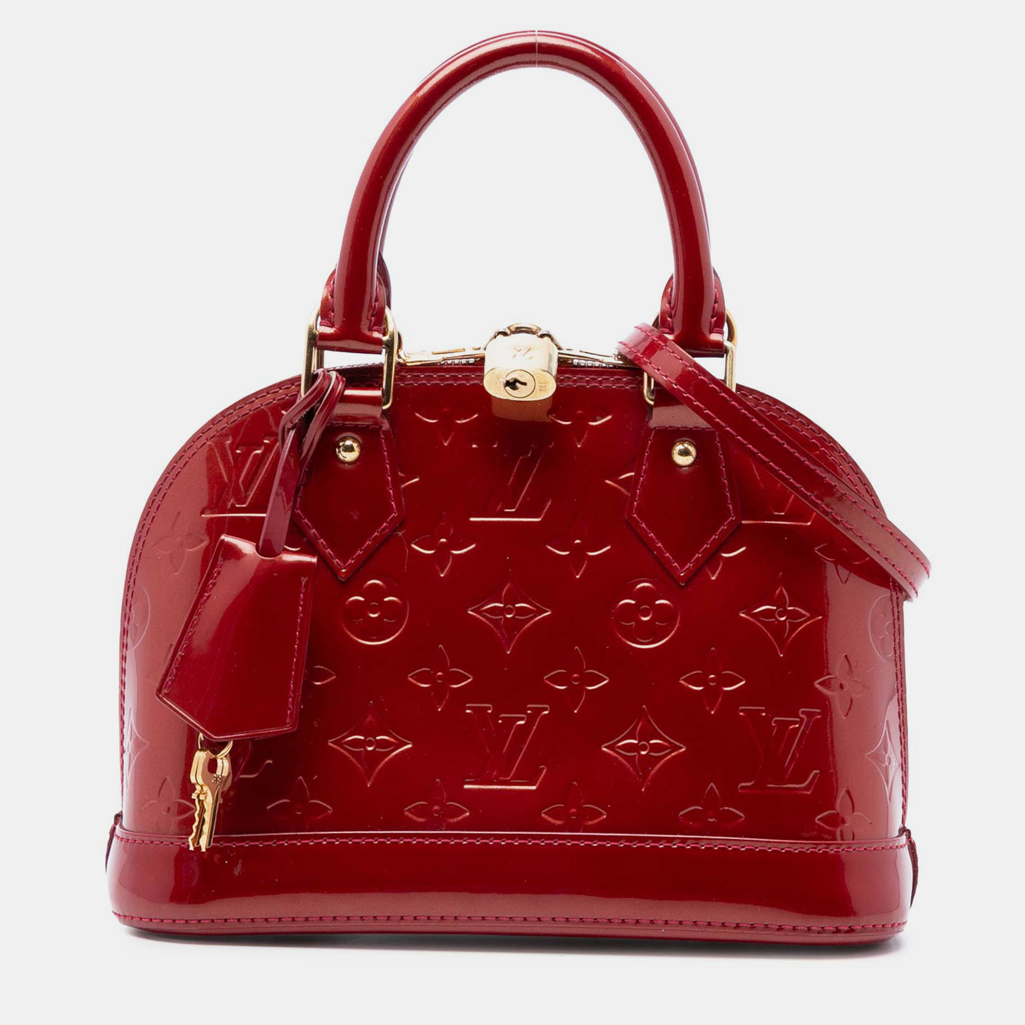 

Louis Vuitton Red Monogram Vernis Alma BB