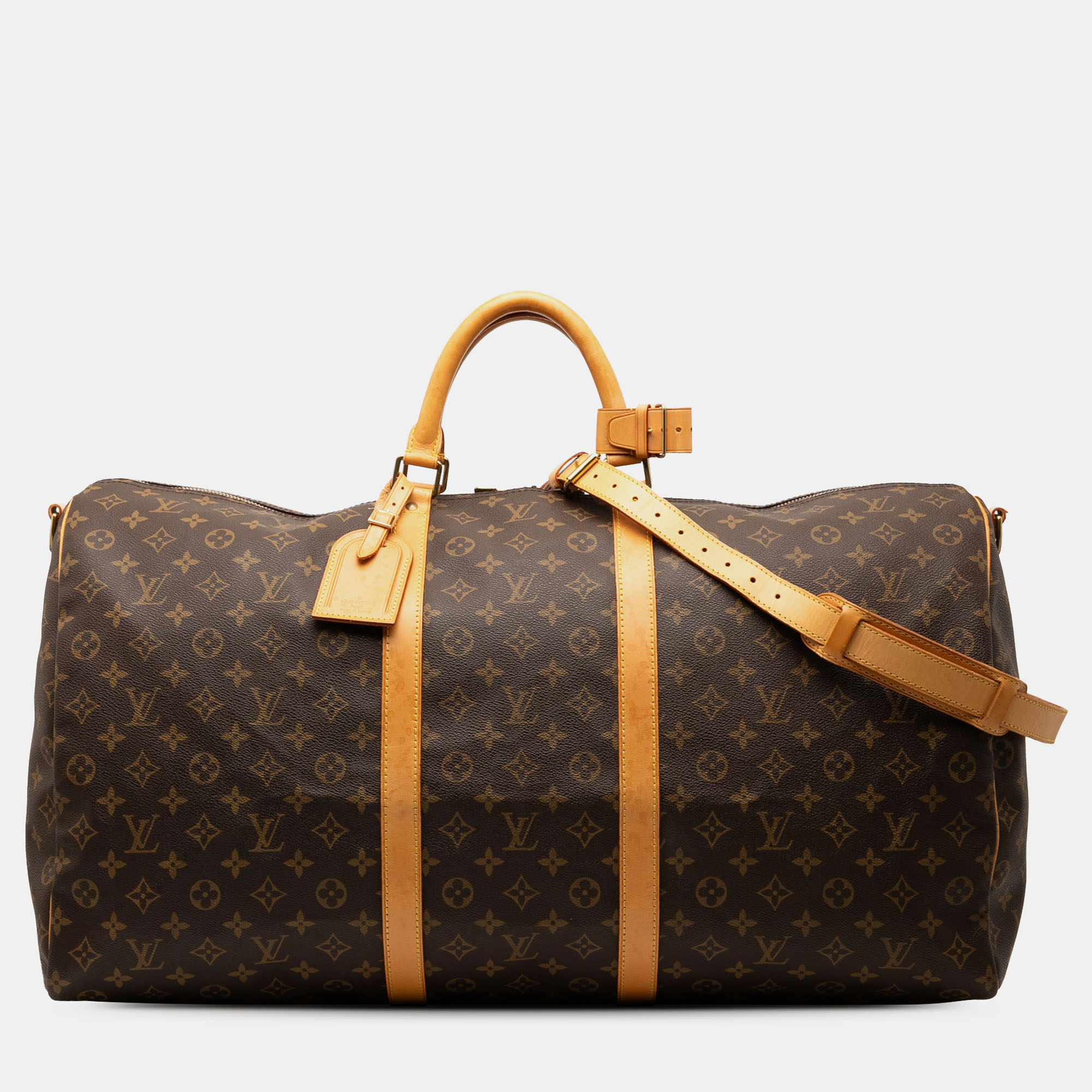 

Louis Vuitton Brown Monogram Keepall Bandouliere 60