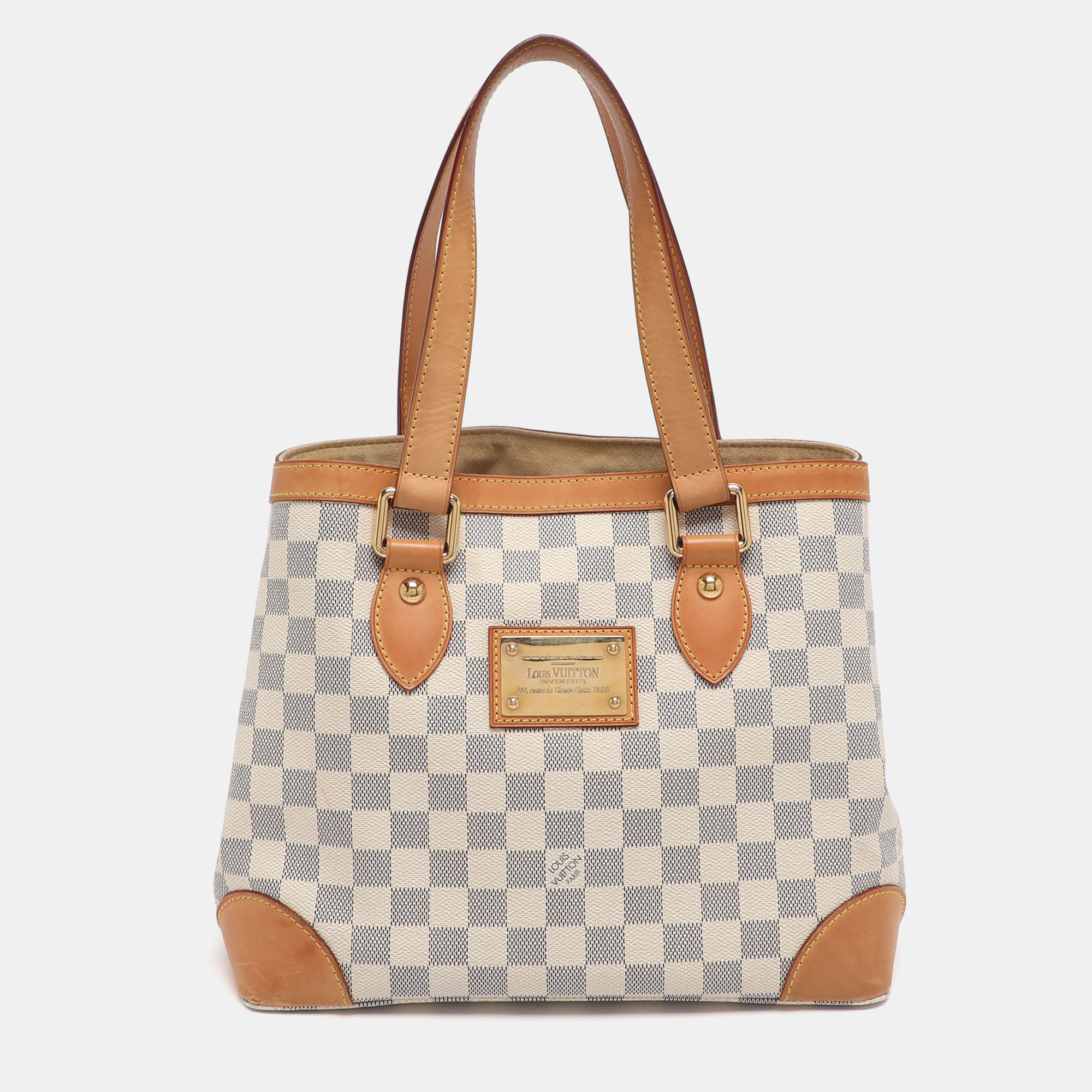 

Louis Vuitton Hampstead PM Damier Azur Bag, Beige