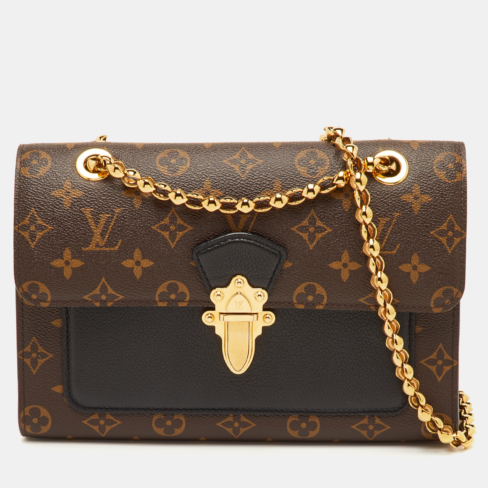 

Louis Vuitton Victoire Black Monogram Canvas and Leather Bag