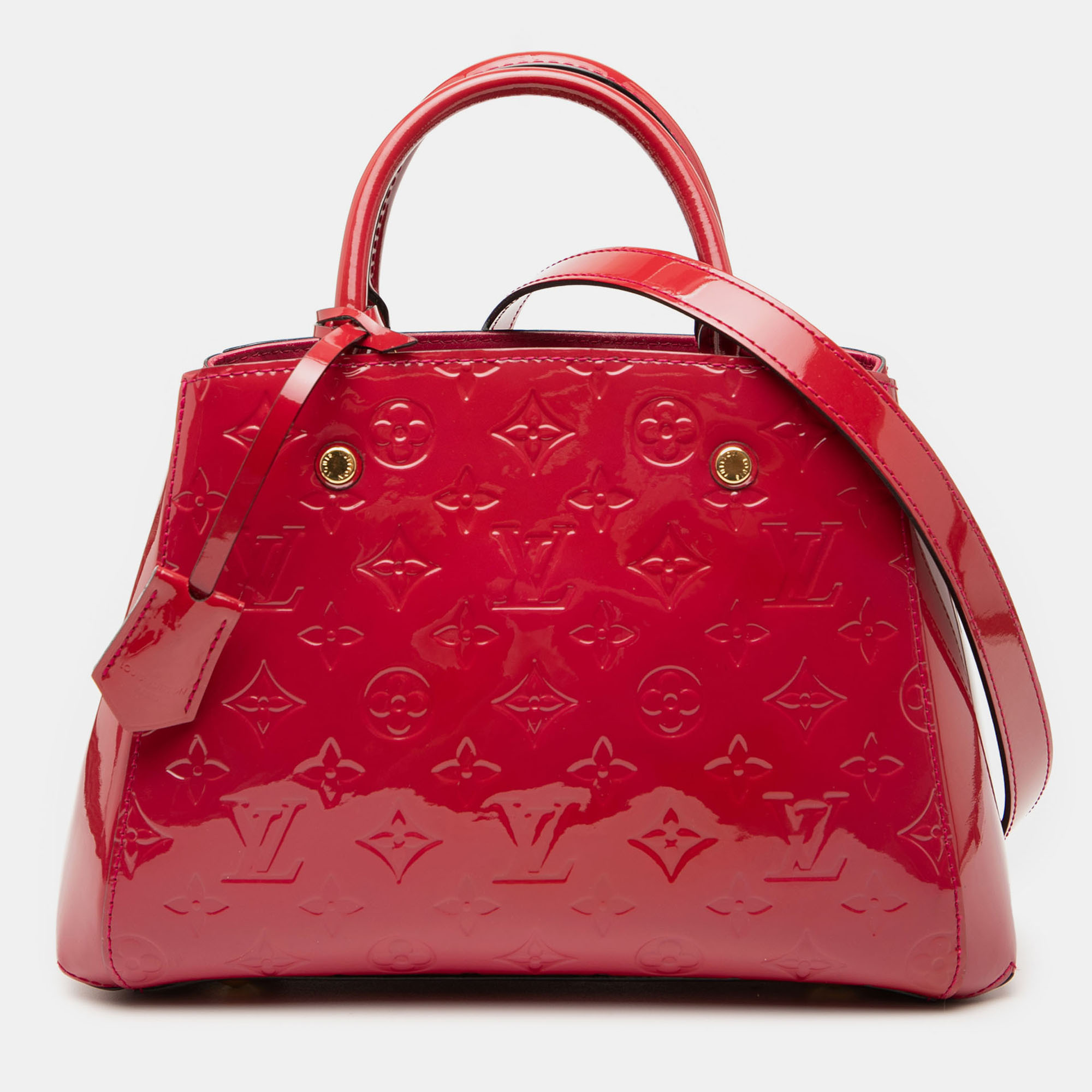 

Louis Vuitton Red Monogram Vernis Montaigne BB