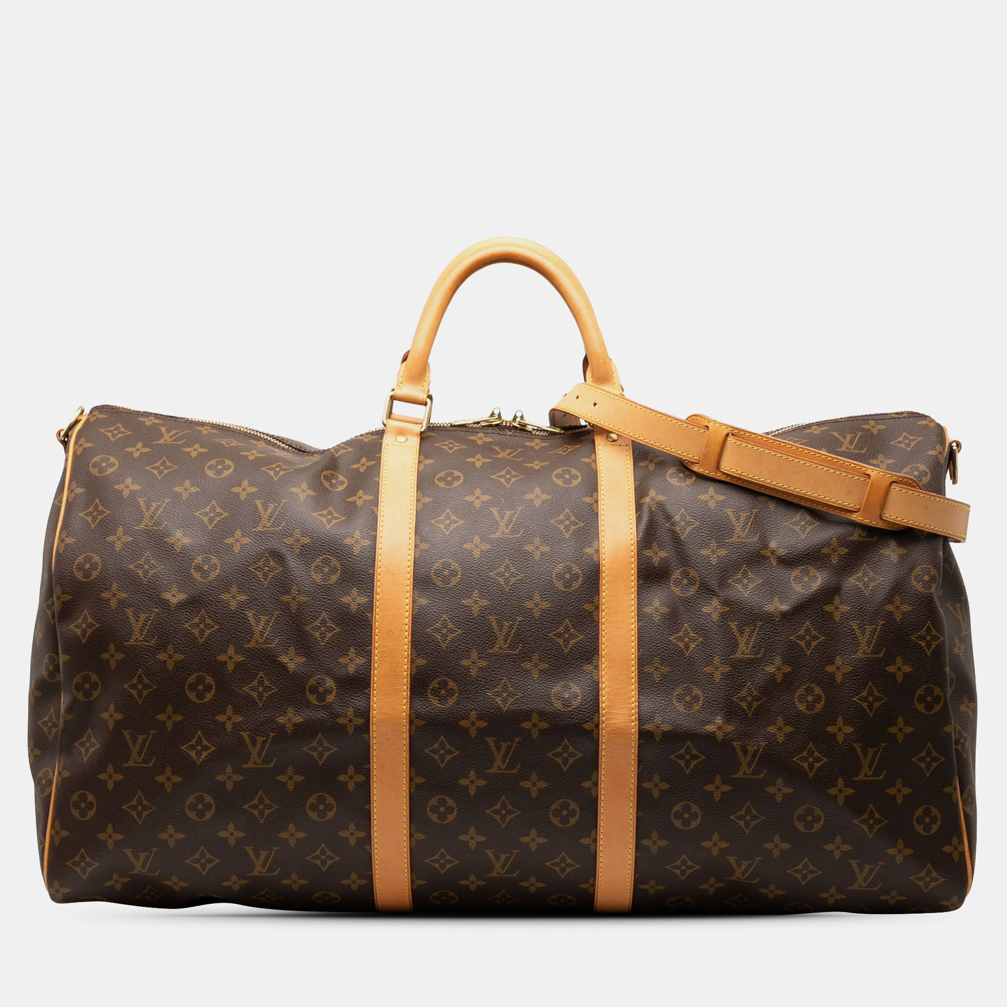 

Louis Vuitton Brown Monogram Keepall Bandouliere 60