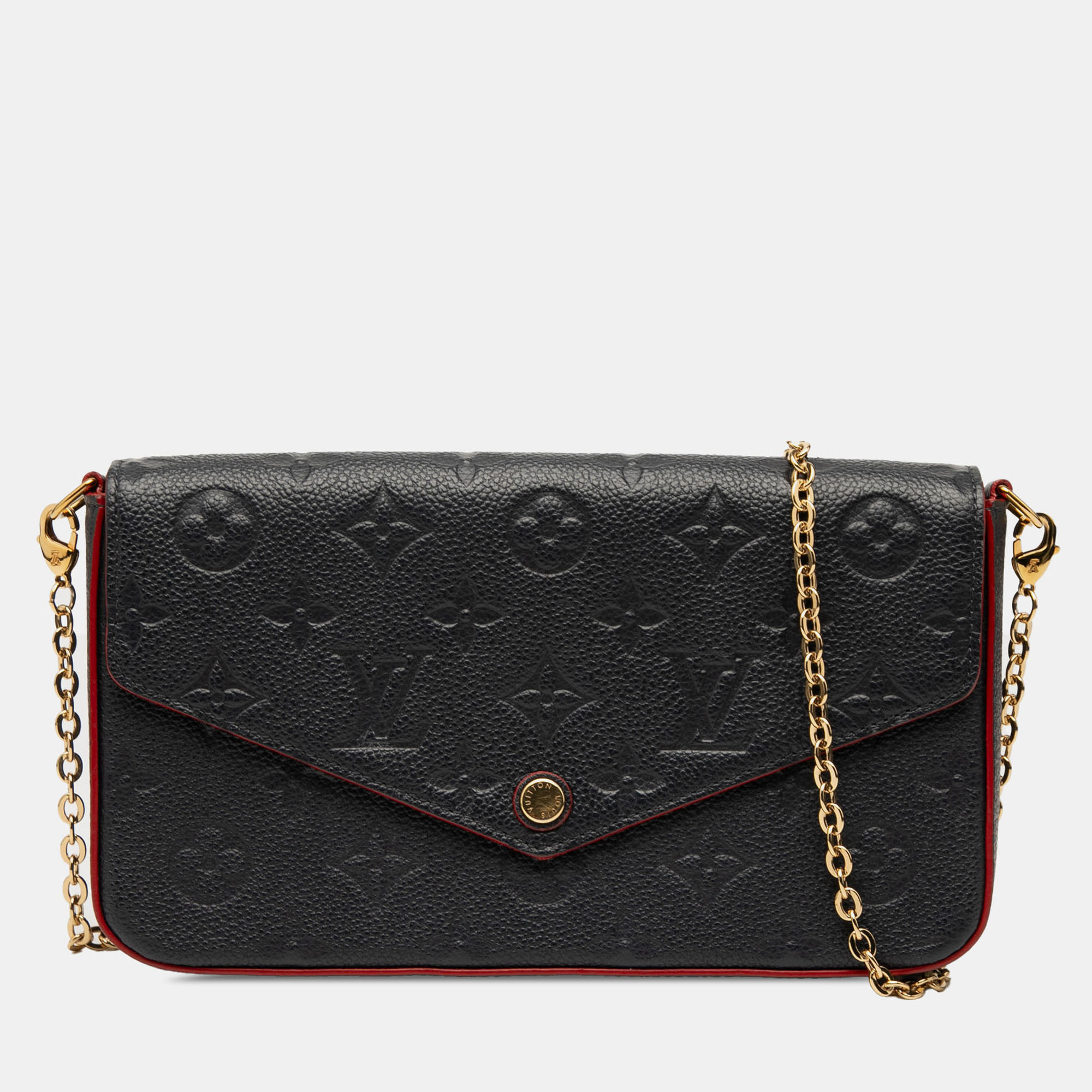 

Louis Vuitton Blue Monogram Empreinte Pochette Felicie