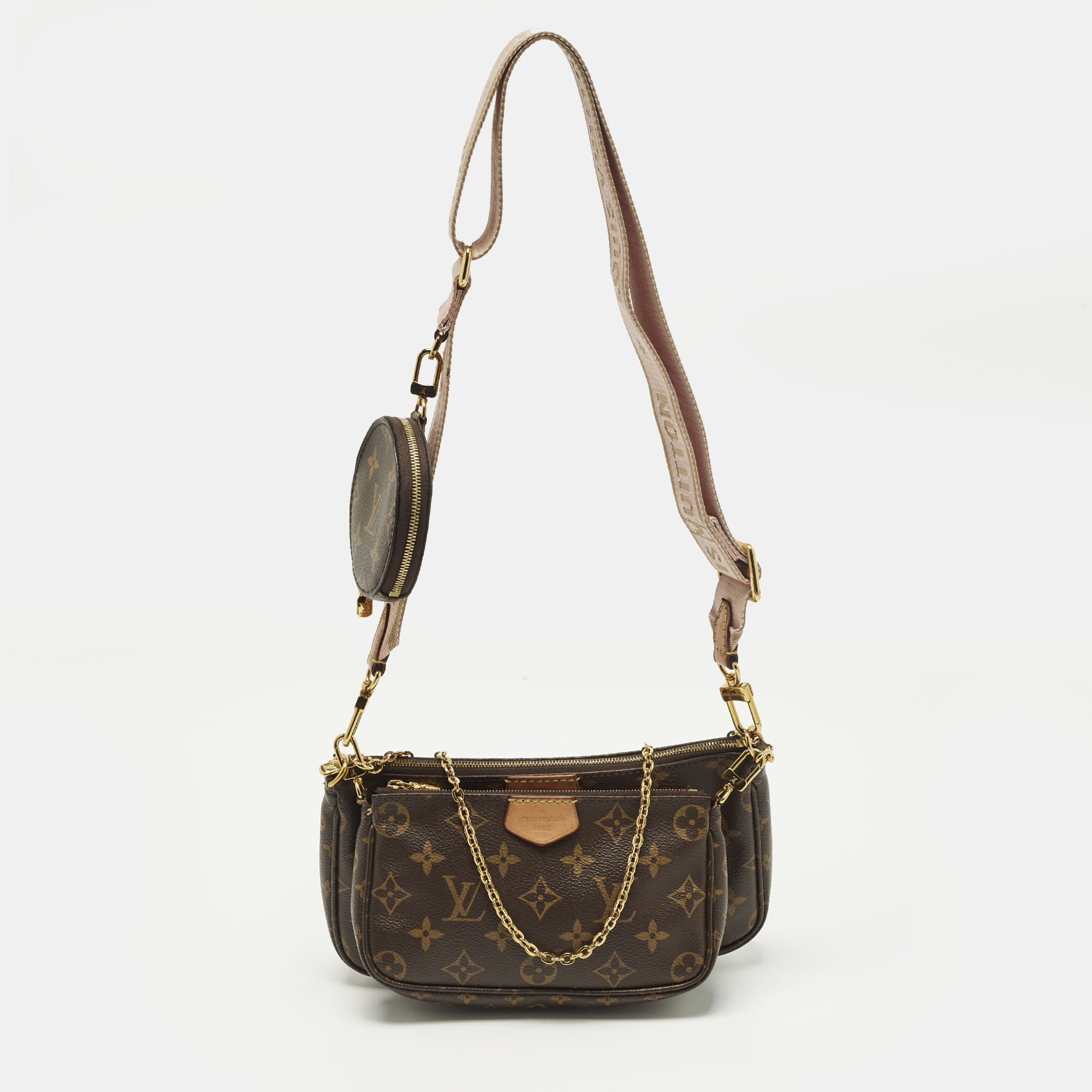 

Louis Vuitton Rose Ballerine Monogram Canvas Multi Pochette Accessories Bag, Pink