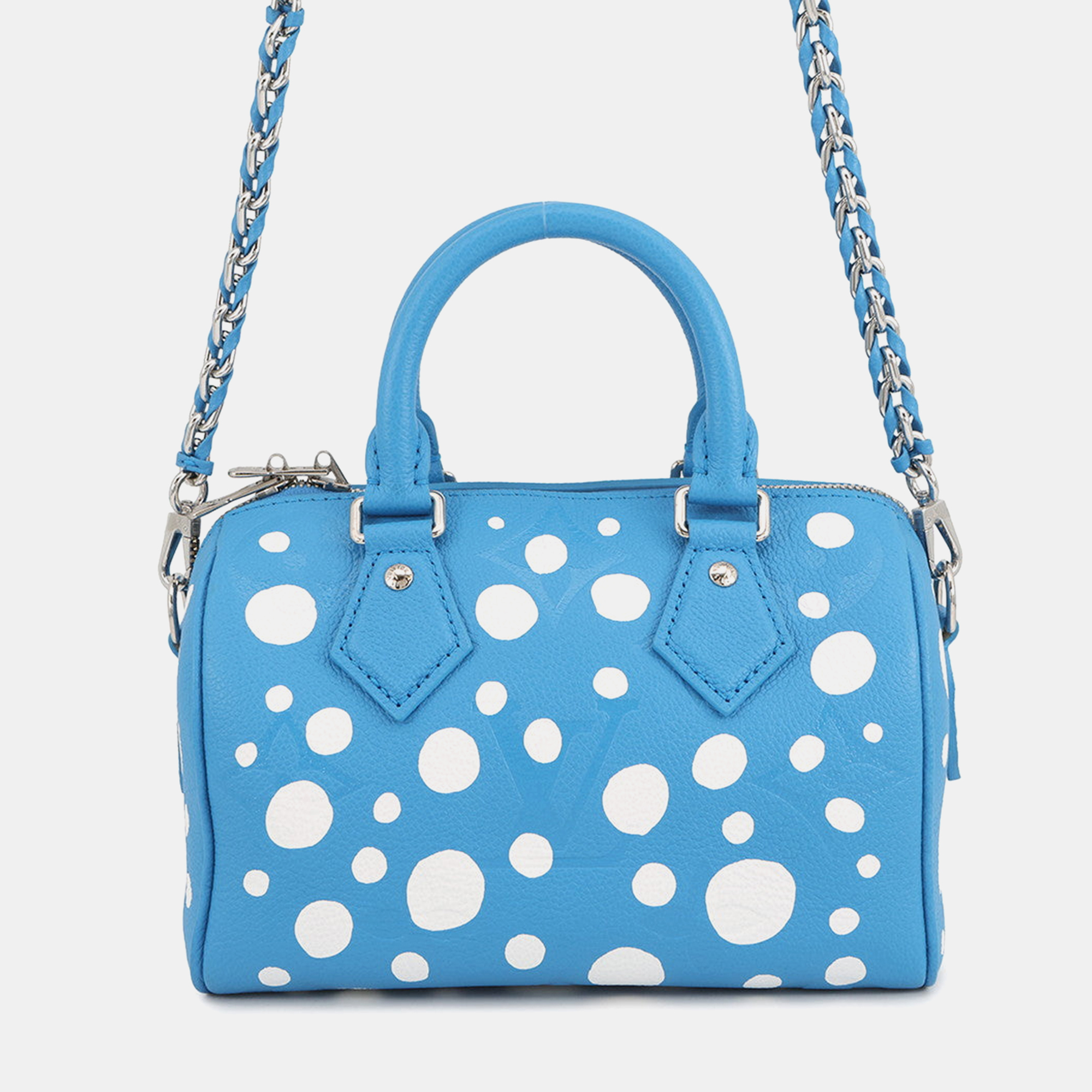 

Louis Vuitton Lvxyk Speedy Bandouliere Blue/White Monogram Empreinte Leather Infinity Dot Size