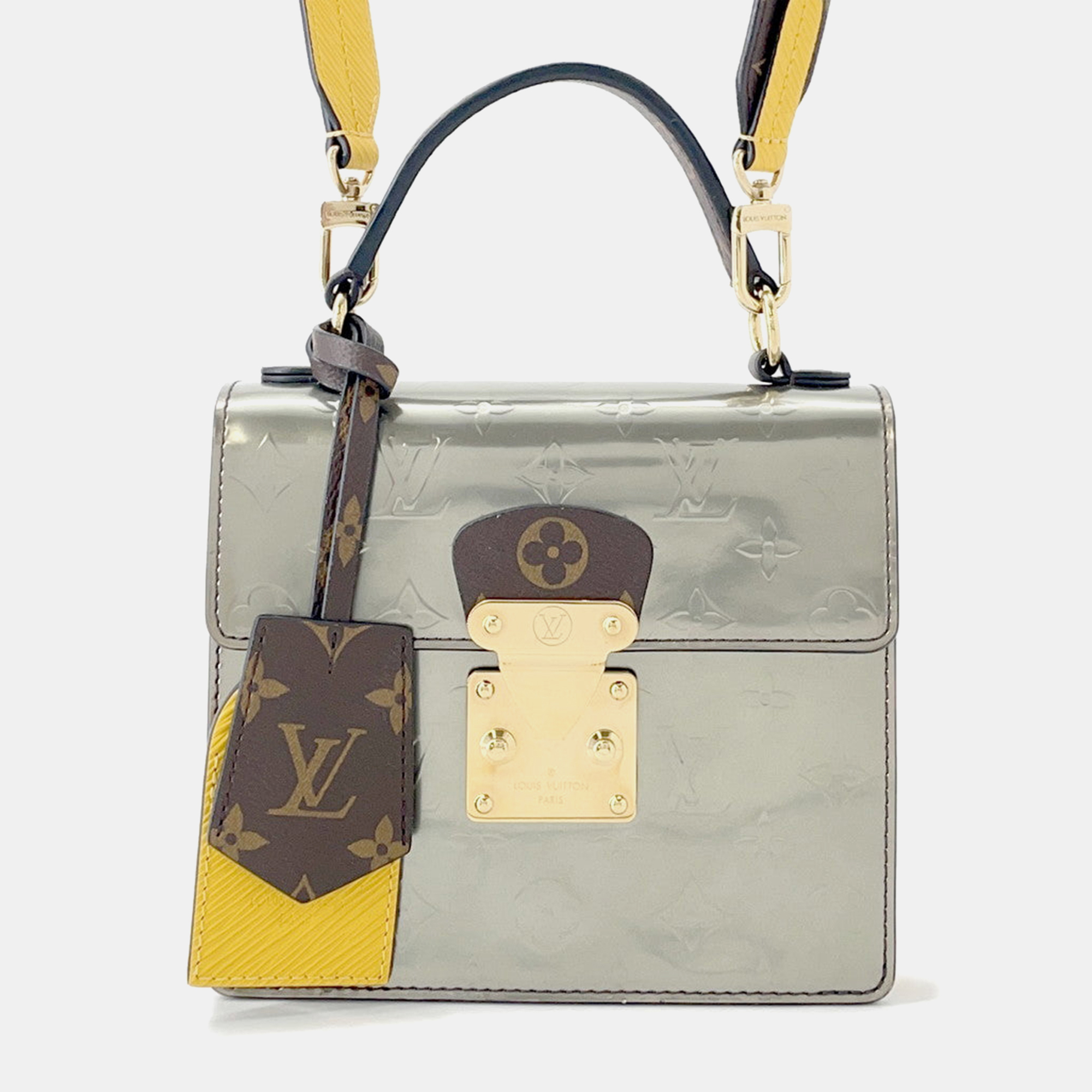 

Louis Vuitton Spring Street Silver/Tassili Yellow Monogram Vernis Leather Epi Leather Monogram Size Pm