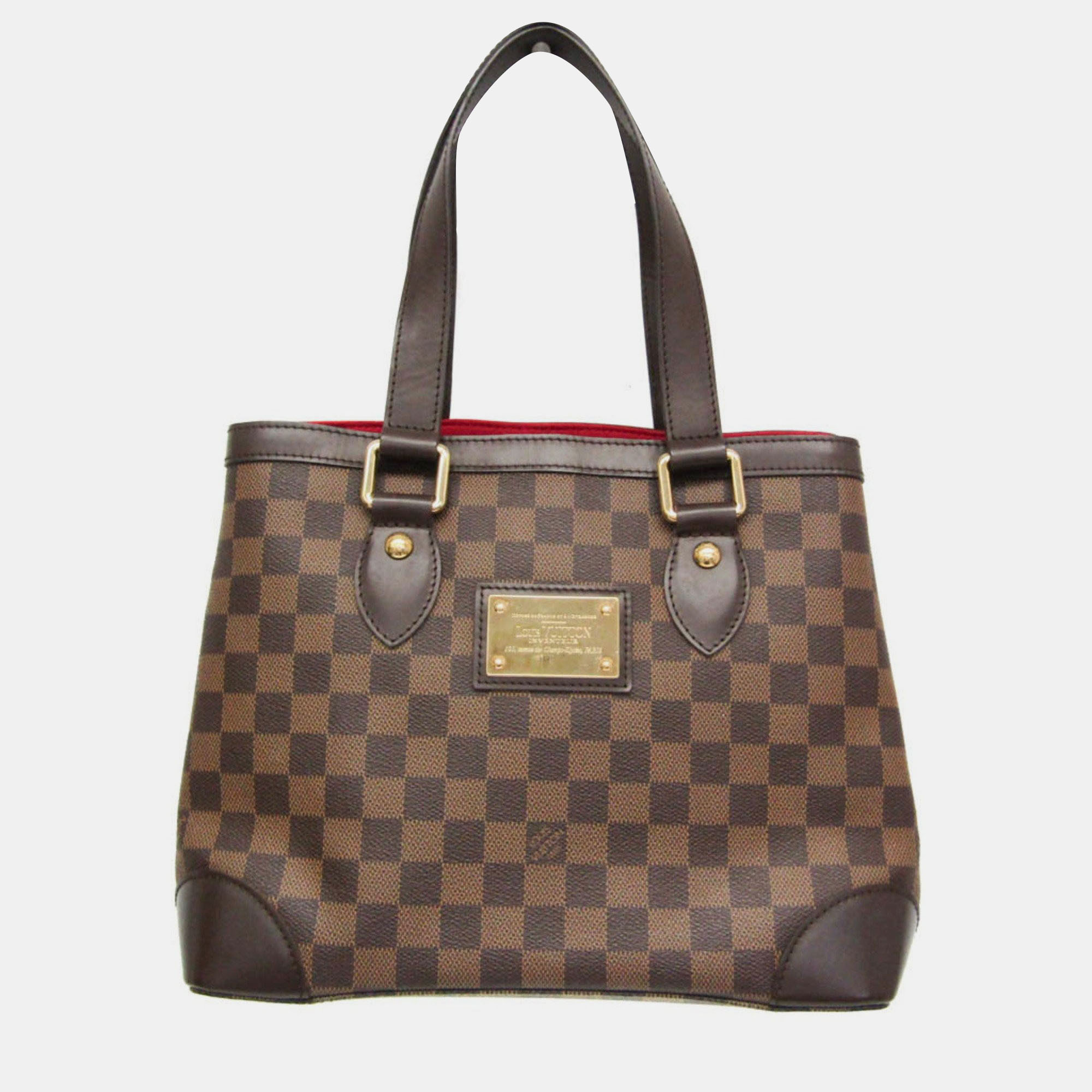 

Louis Vuitton Damier Hampstead PM Handbag Brown Ebene