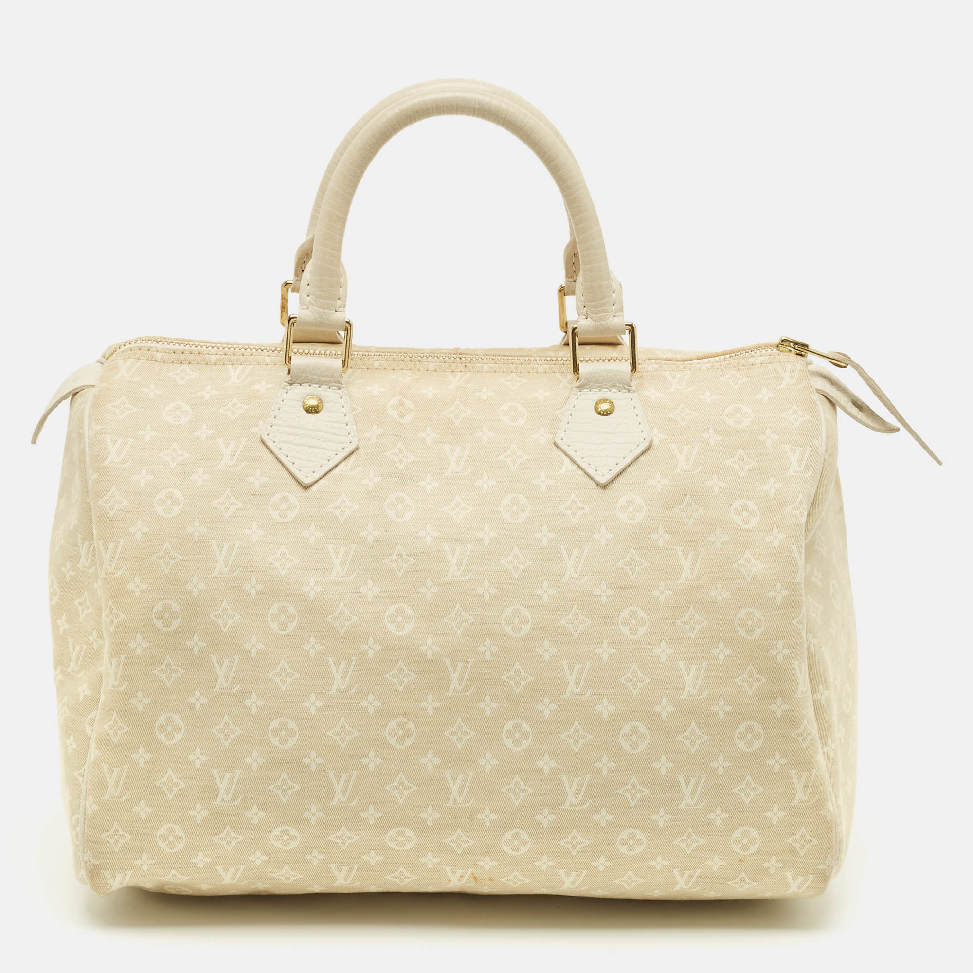 

Louis Vuitton Speedy 30 Dune Monogram Mini Lin Canvas Bag, Beige