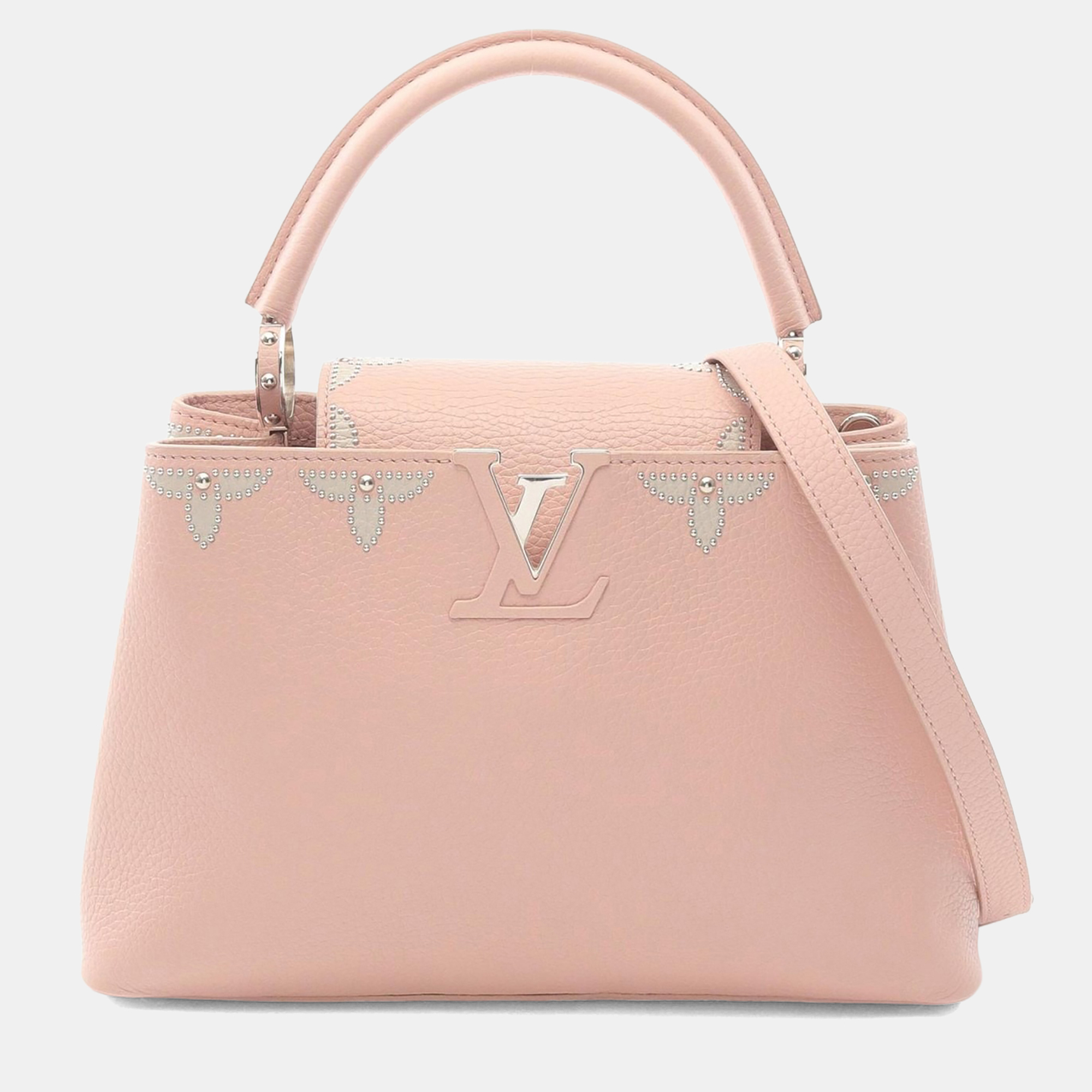 

Louis Vuitton Capucines PM Pink Taurillon Clemence Leather Shoulder Bag