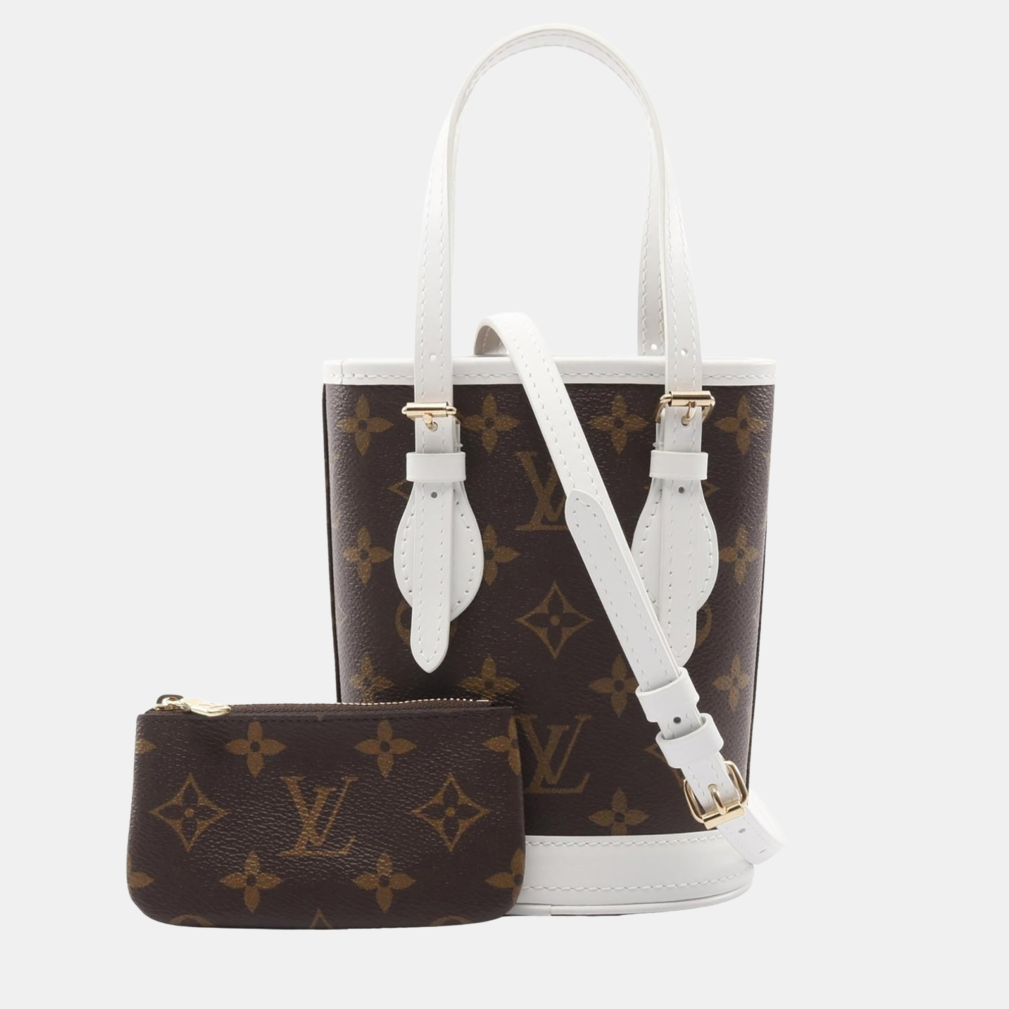 

Louis Vuitton Monogram Nano Brown White Leather Shoulder Bag