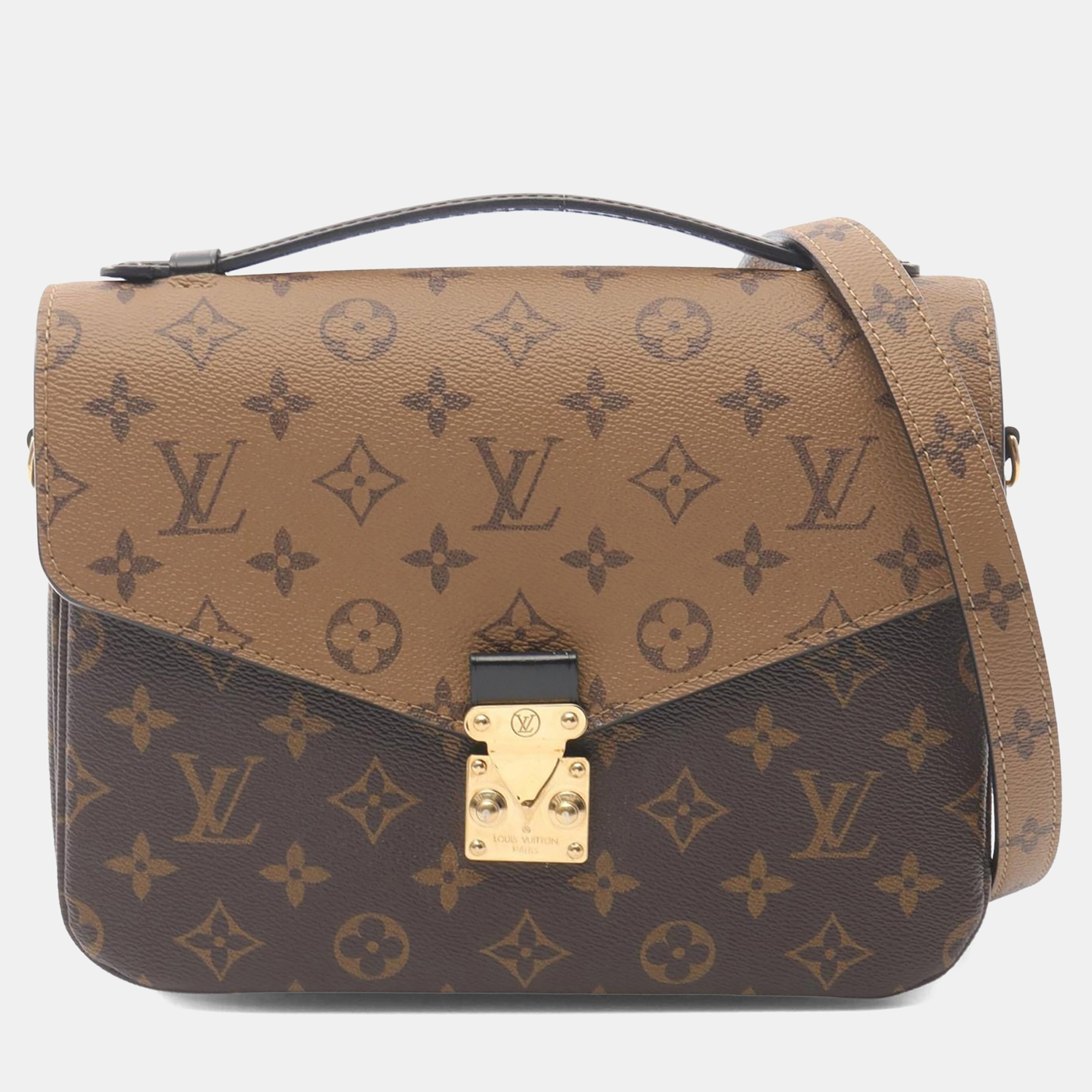 

Louis Vuitton Pochette Metis MM Monogram Reverse Canvas Shoulder Bag, Black