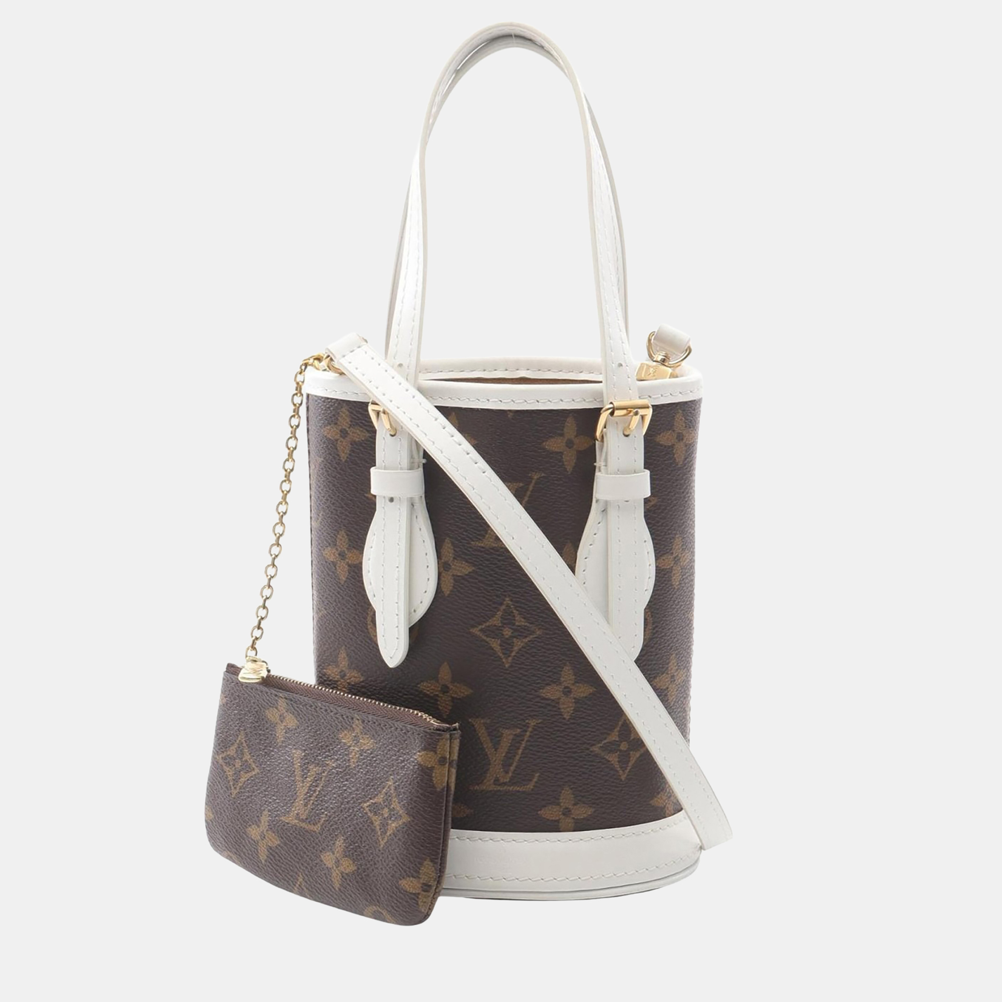 

Louis Vuitton Monogram Nano Brown White Canvas Shoulder Bag