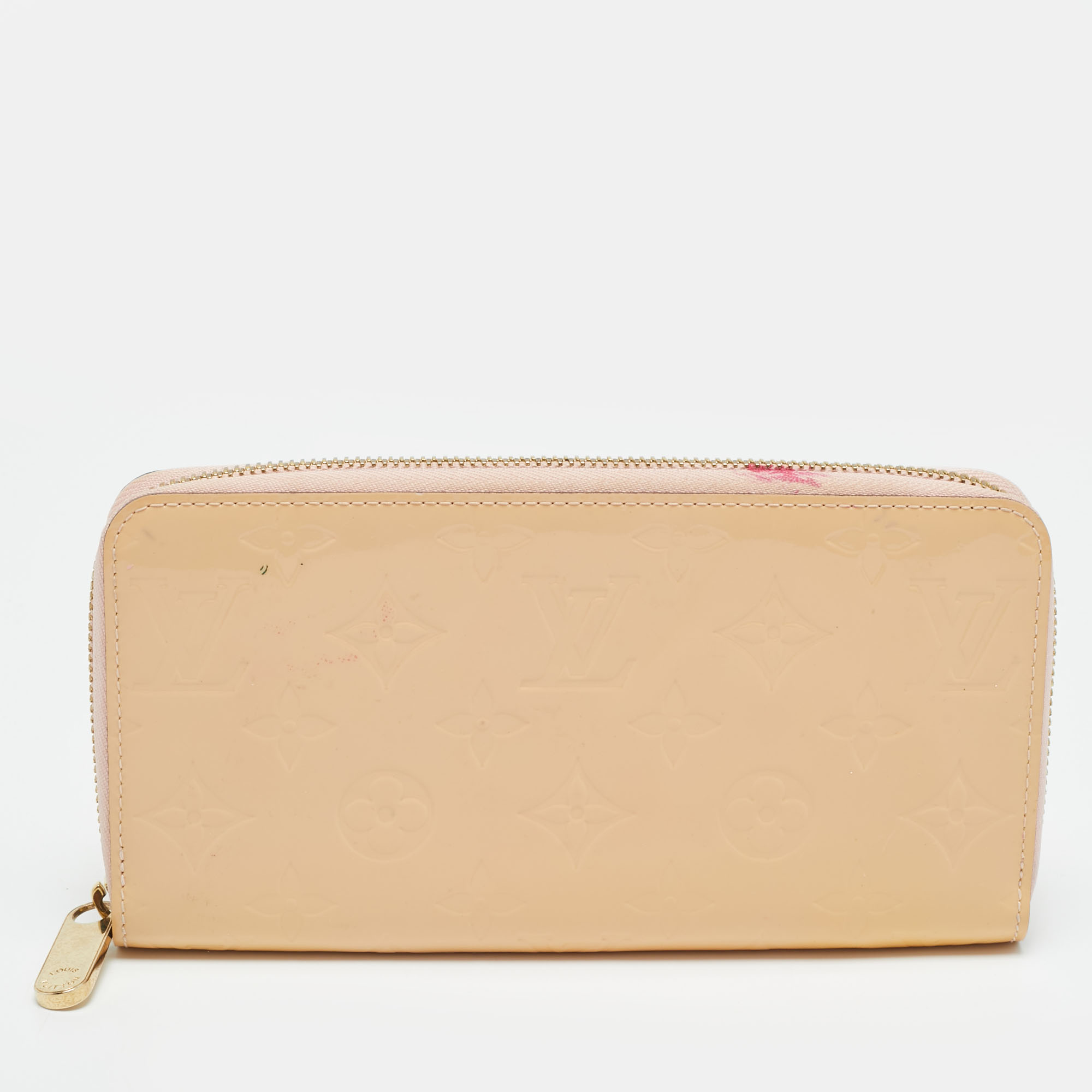 

Louis Vuitton Rose Angelique Monogram Vernis Zippy Wallet, Pink