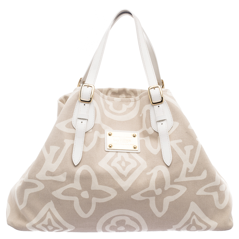 cloth handbag Louis Vuitton Beige in Cloth - 28890048
