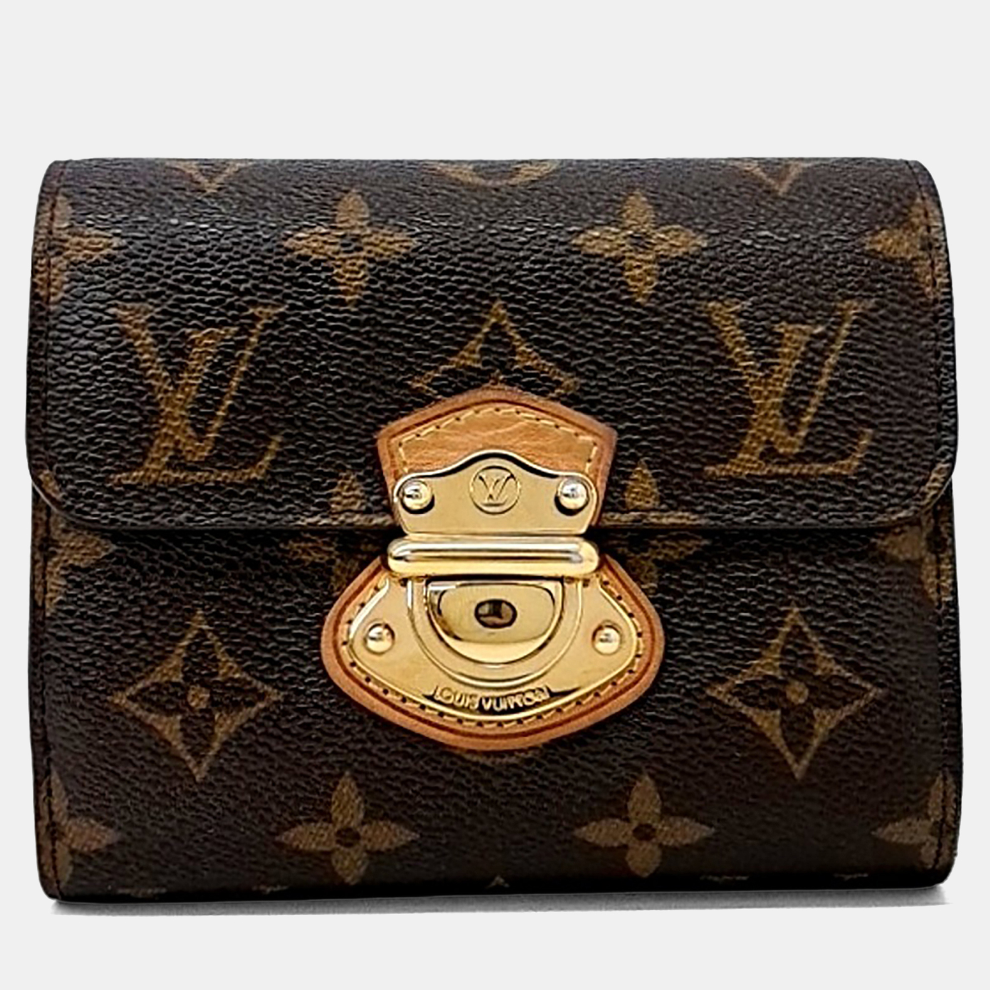 Pre-owned Louis Vuitton Brown Pvc Monogram Joy Wallet