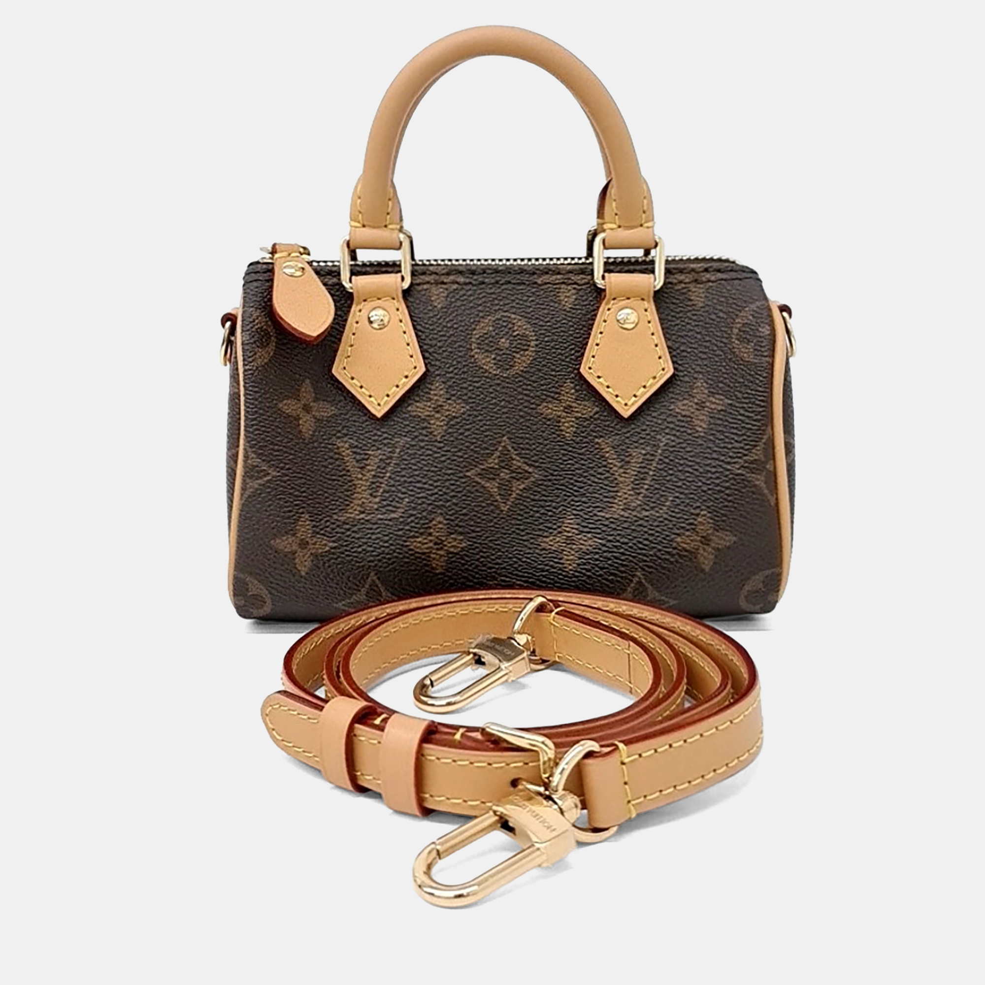 

Louis Vuitton Brown PVC Monogram Nano Speedy