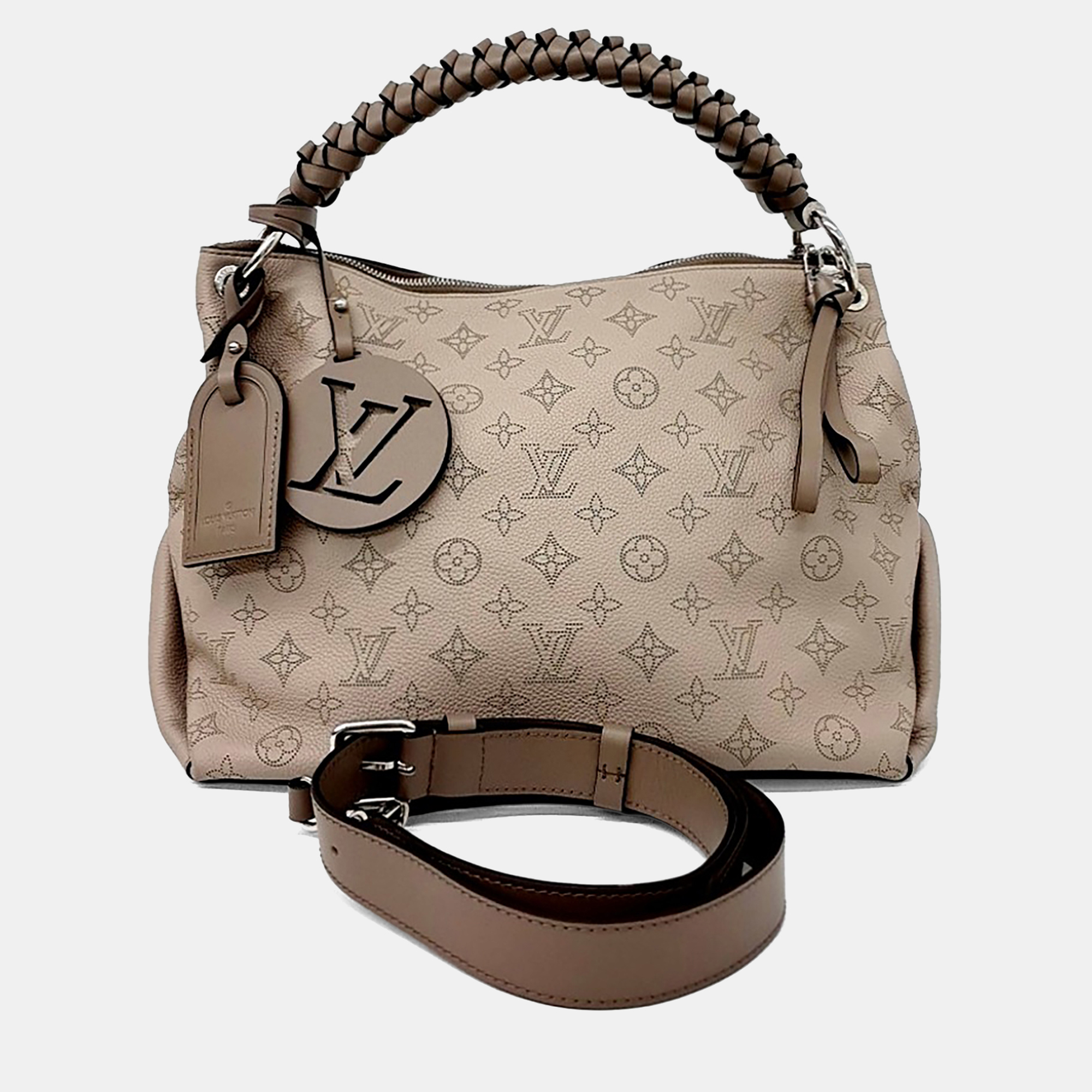 

Louis Vuitton Beige Leather Mahina Beaubourg Hobo MM