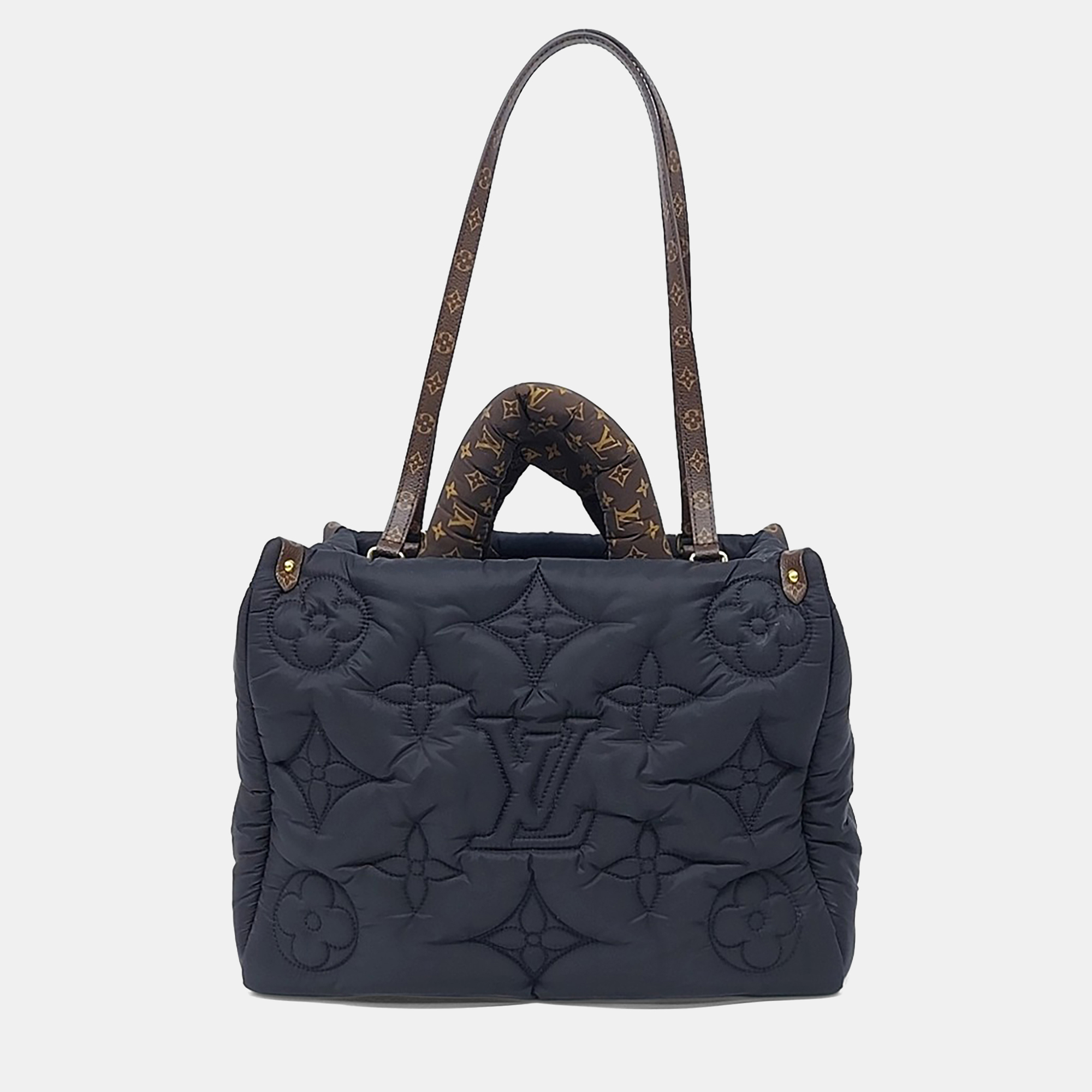 

Louis Vuitton Black Brown Canvas and Leather padded jacket On the Go MM