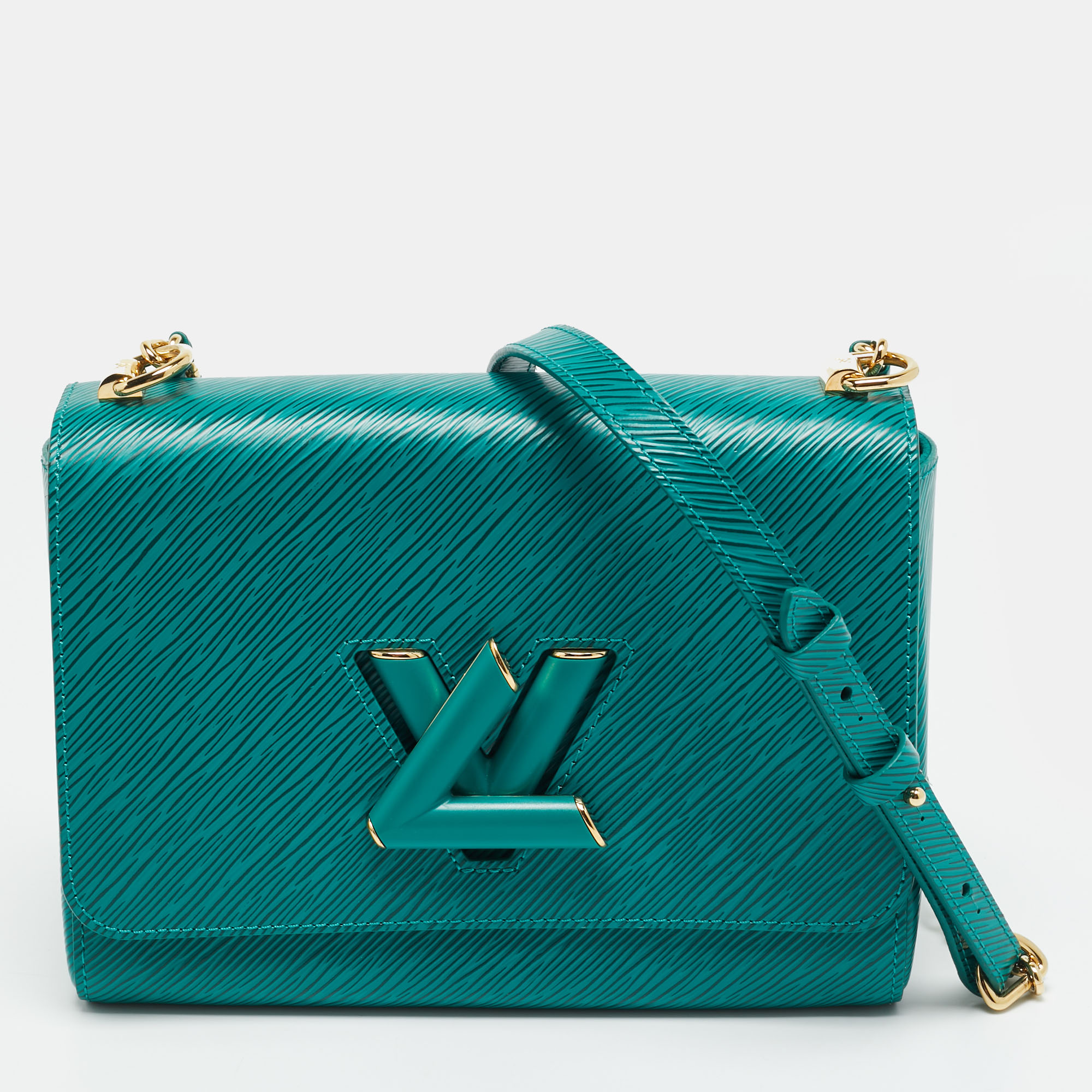 

Louis Vuitton Twist MM Emerald Epi Leather Shoulder Bag, Green