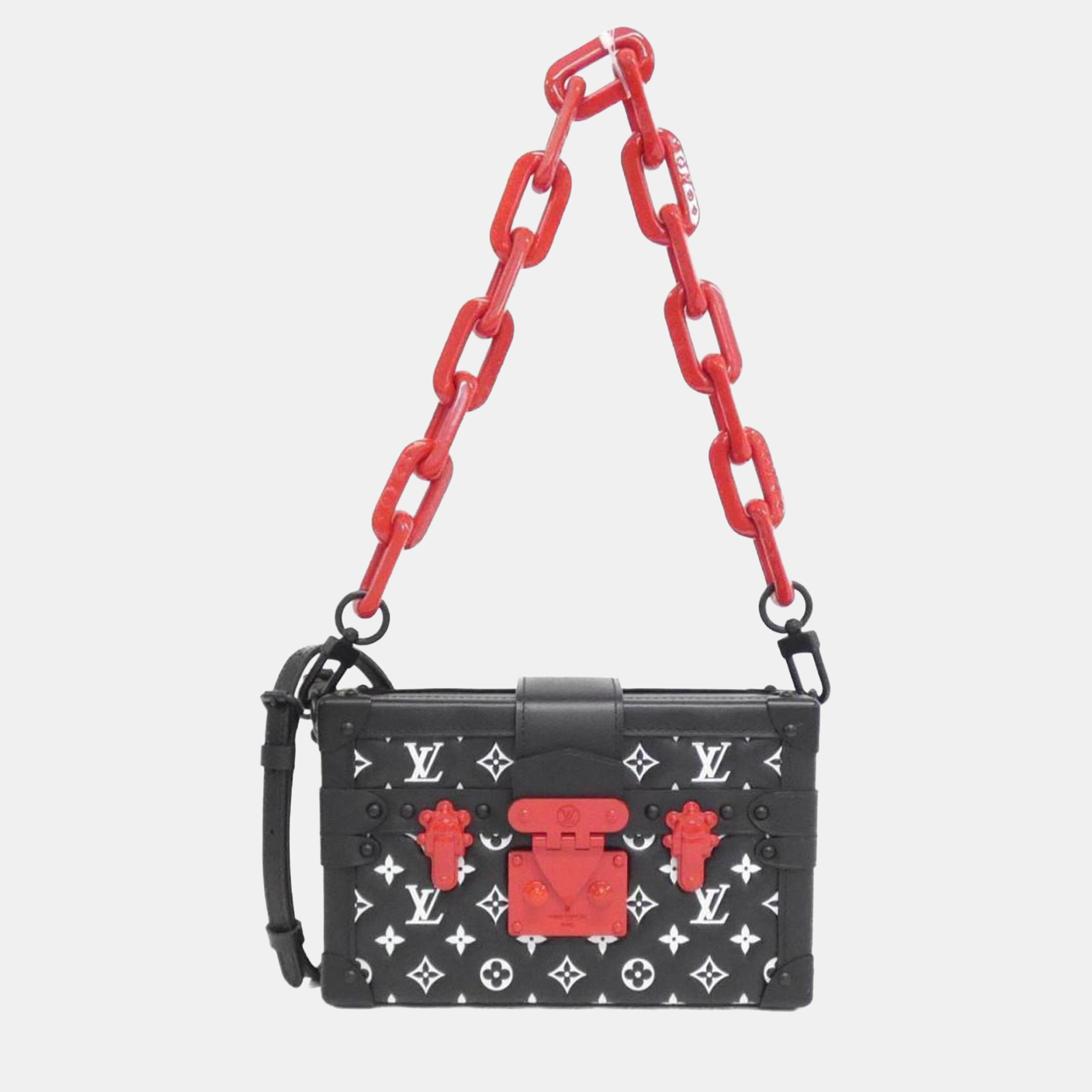 

Louis Vuitton Monogram (Lv Match) Petite Malle Shoulder Bag, Black