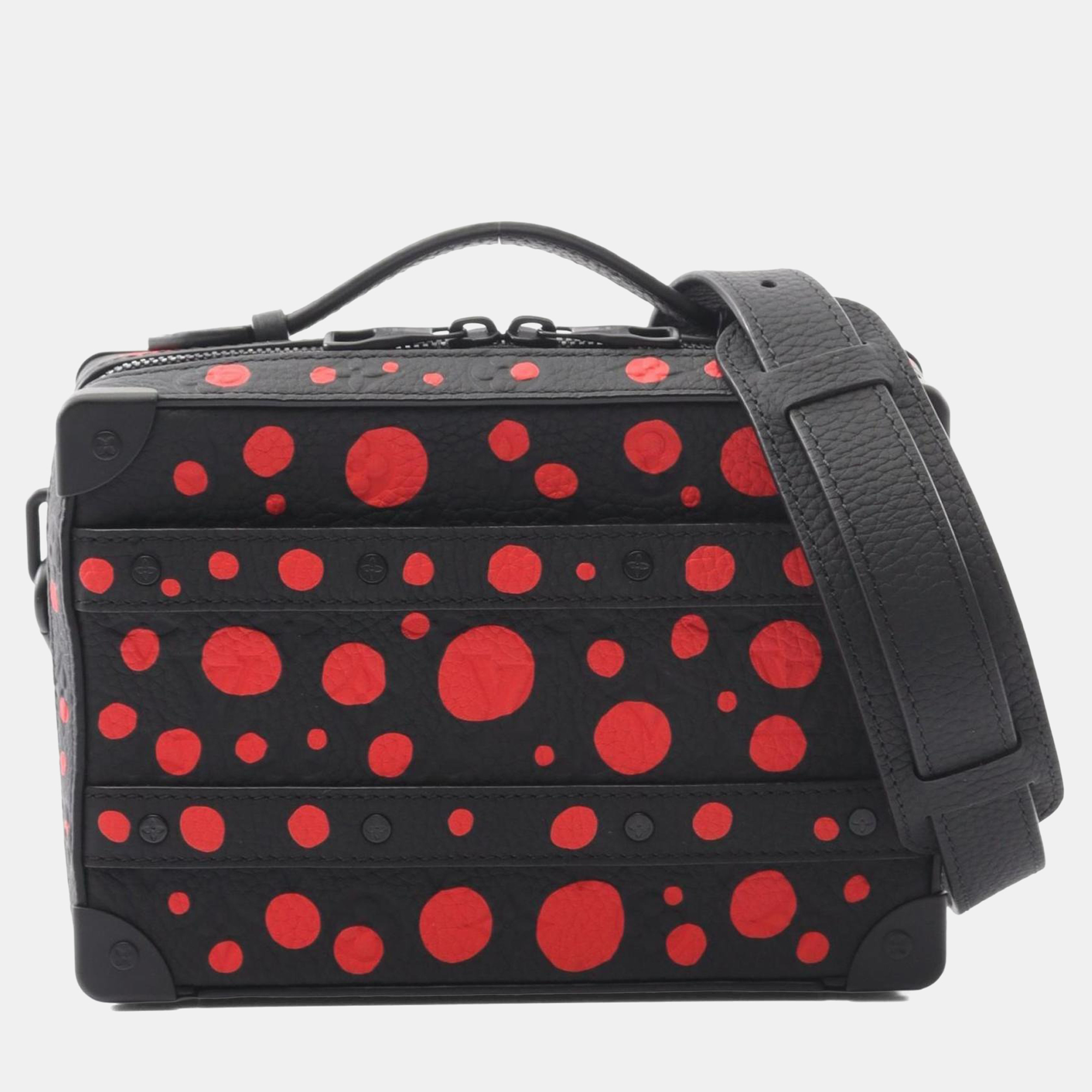 

Louis Vuitton Lv X Yk Handle Soft Trunk Handbag In Monogram Taurillon Leather Black And Red