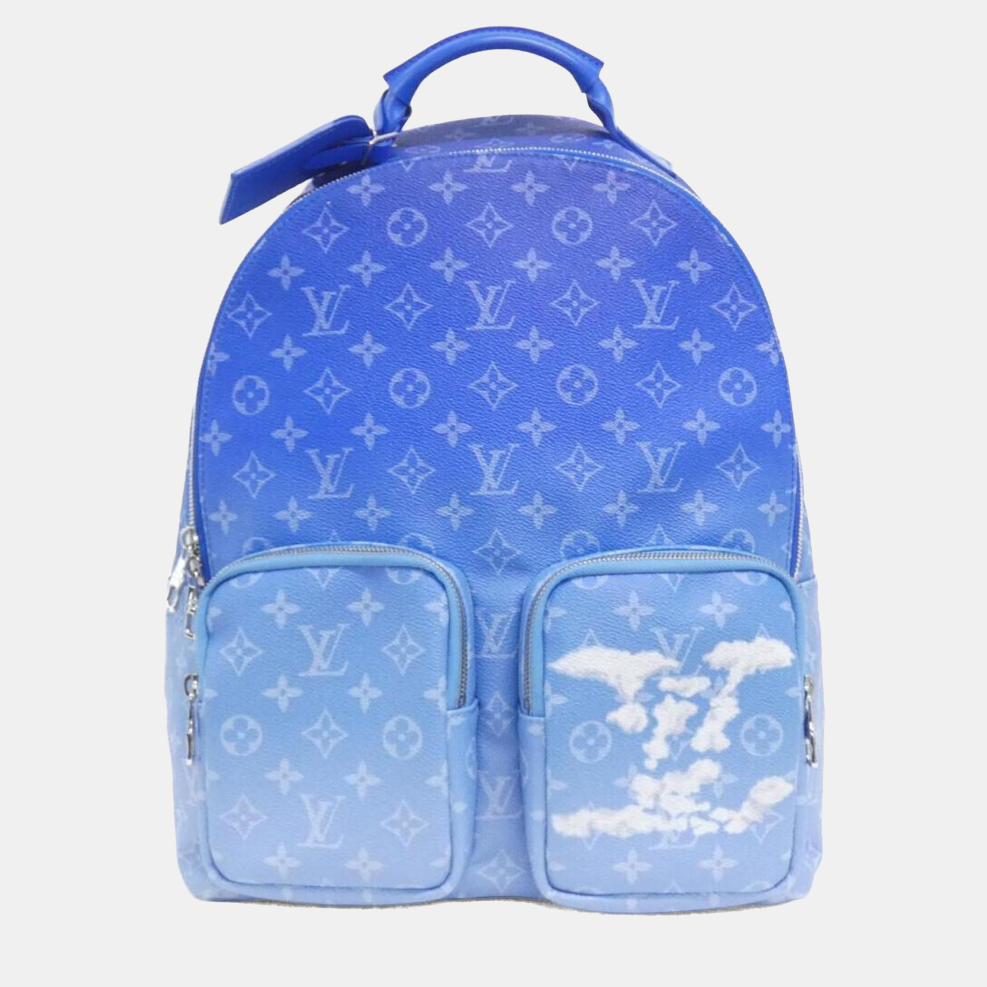 Pre-owned Louis Vuitton Lv Clouds Multi-pocket Backpack In Blue