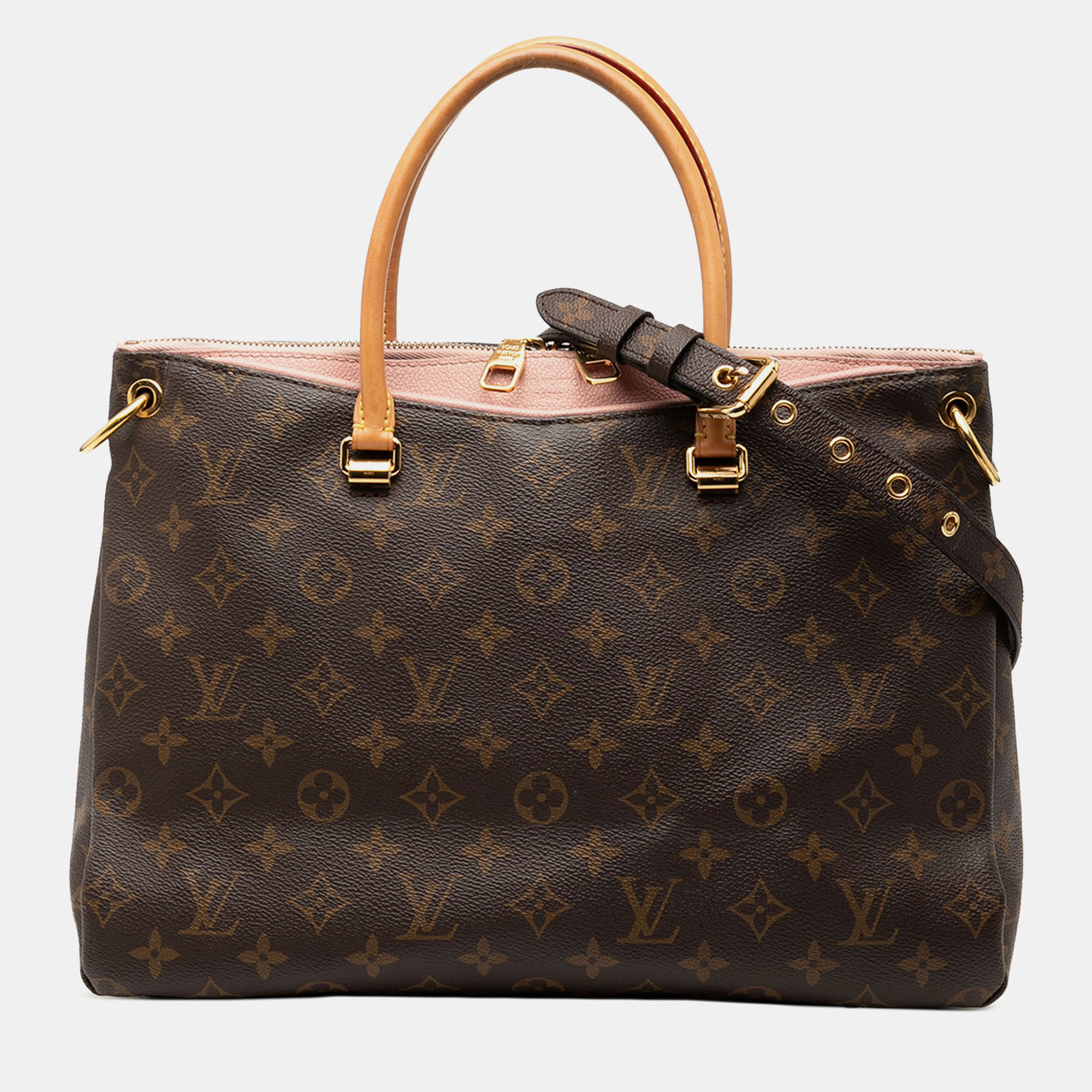 

Louis Vuitton Brown Pink Monogram Pallas MM