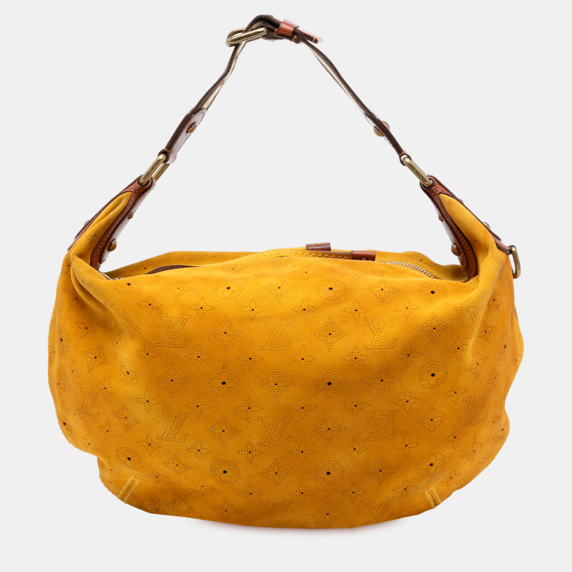 

Louis Vuitton Yellow Monogram Suede Onatah GM