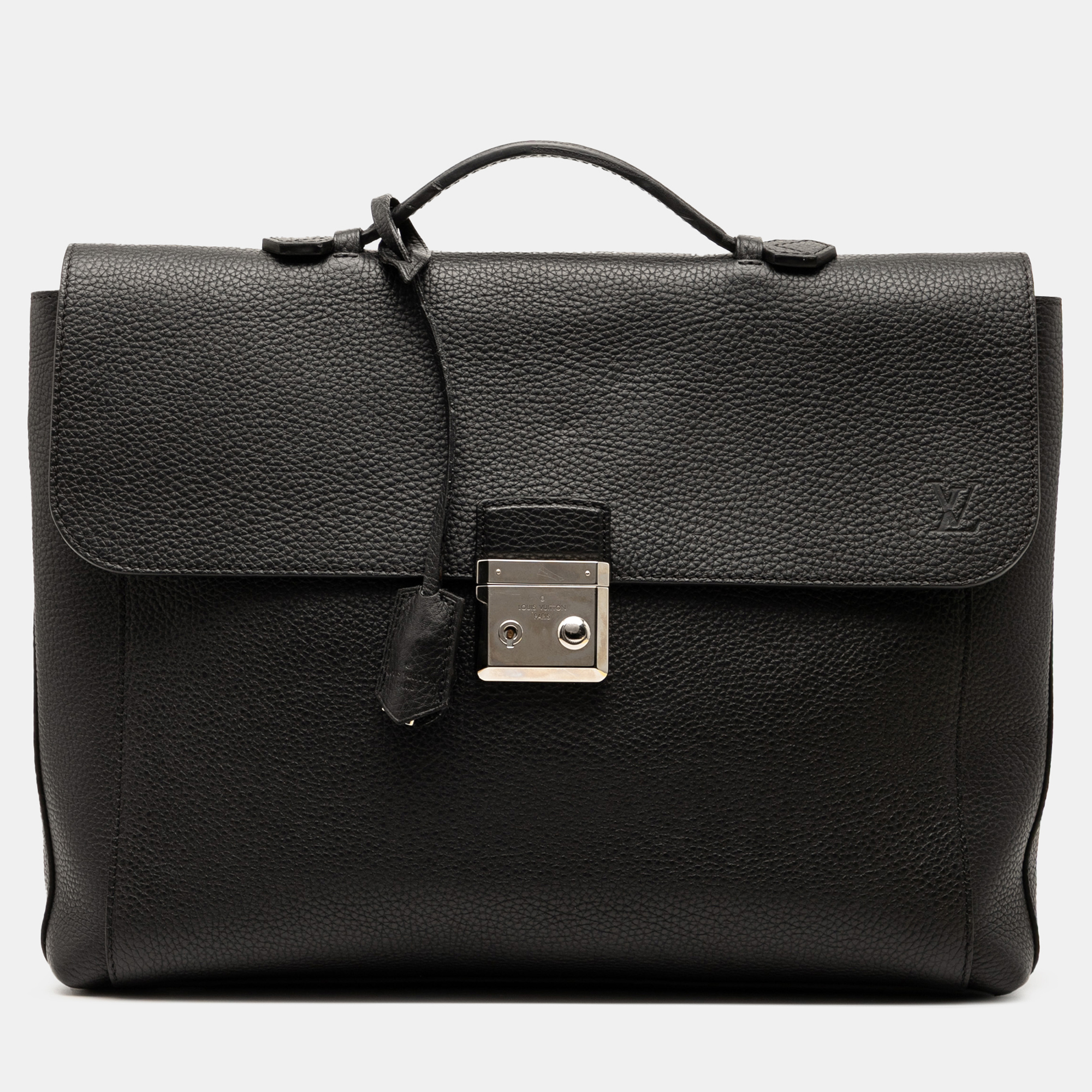 

Louis Vuitton Black Taurillon Serviette Dorian Briefcase