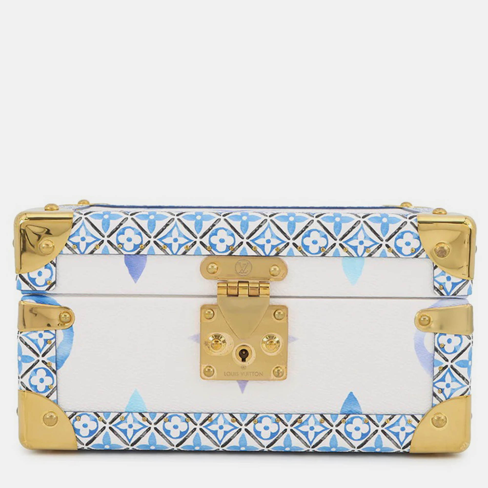 

Louis Vuitton Coffret Tresor24 White/Blue Monogram Visor Pool