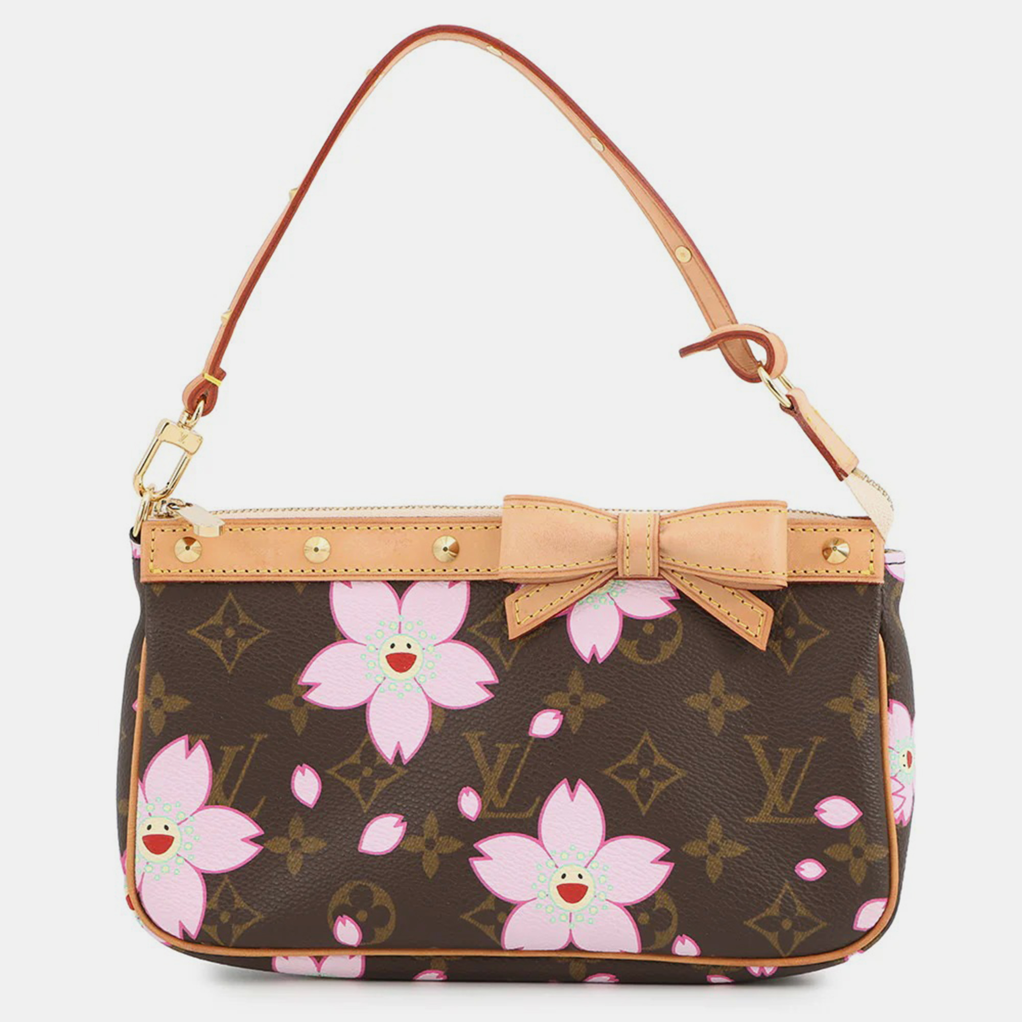

Louis Vuitton Pochette Accessoires Brown/Pink Monogram Cherry Blossom