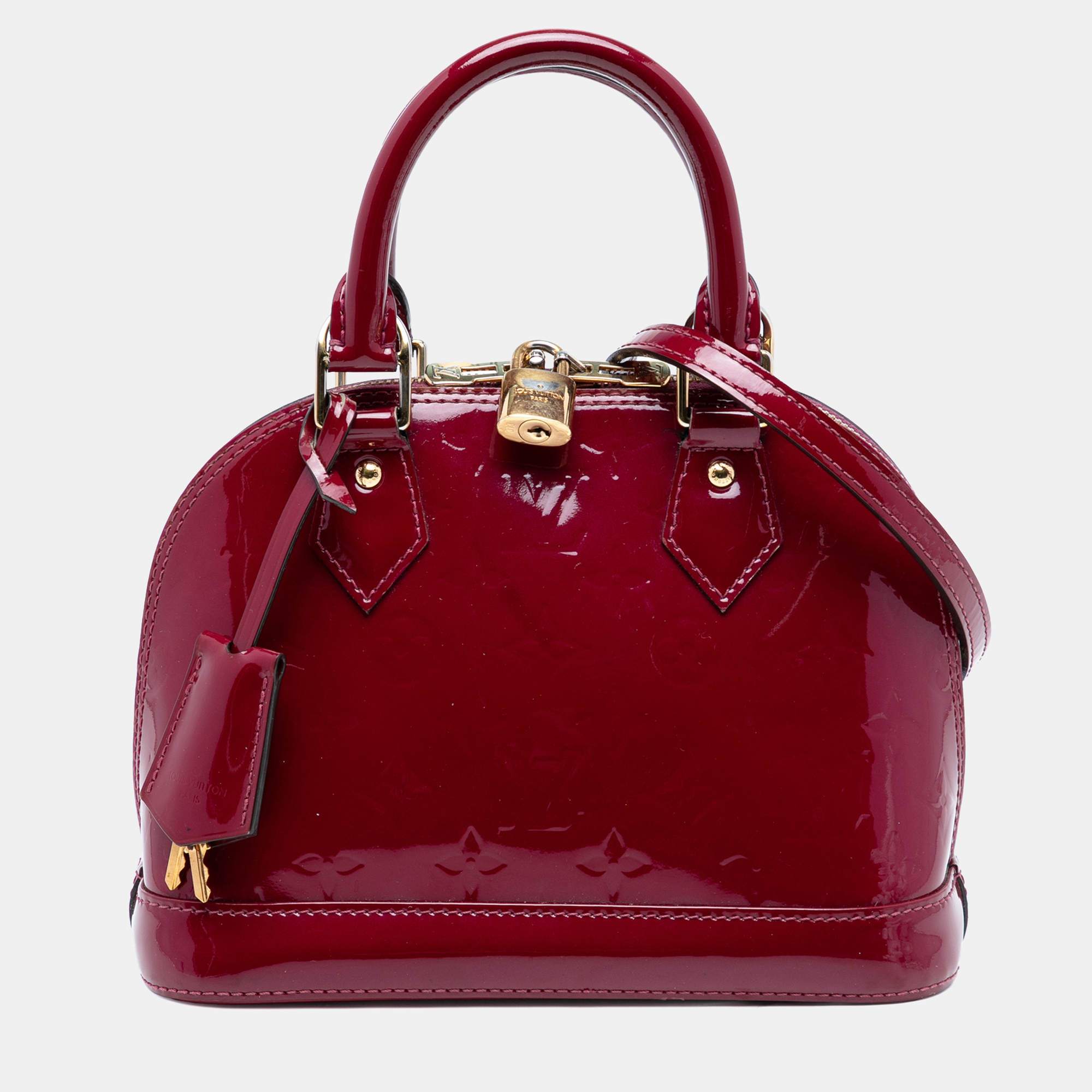 

Louis Vuitton Red Monogram Vernis Alma BB
